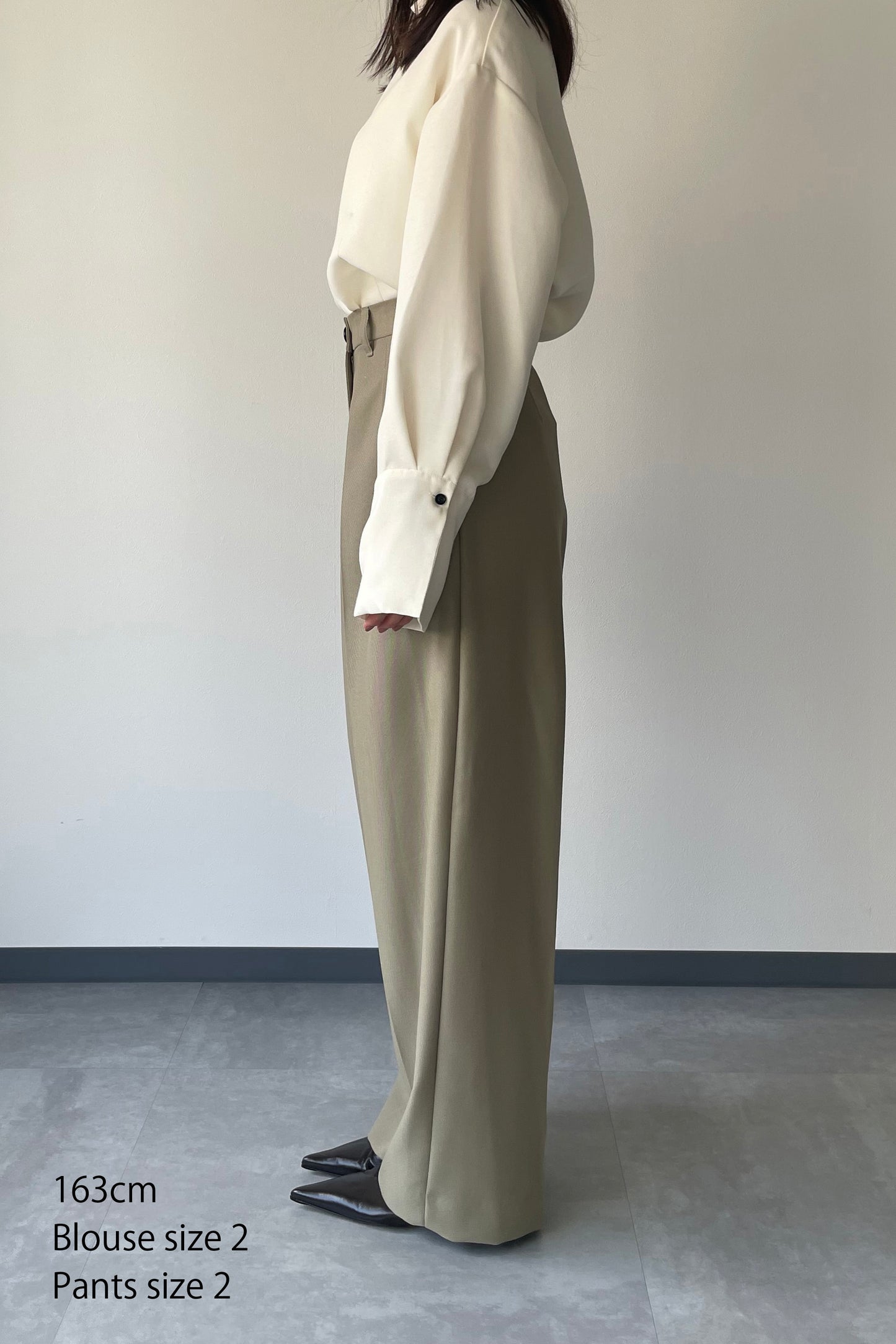 Stand Collar Cocoon Blouse
