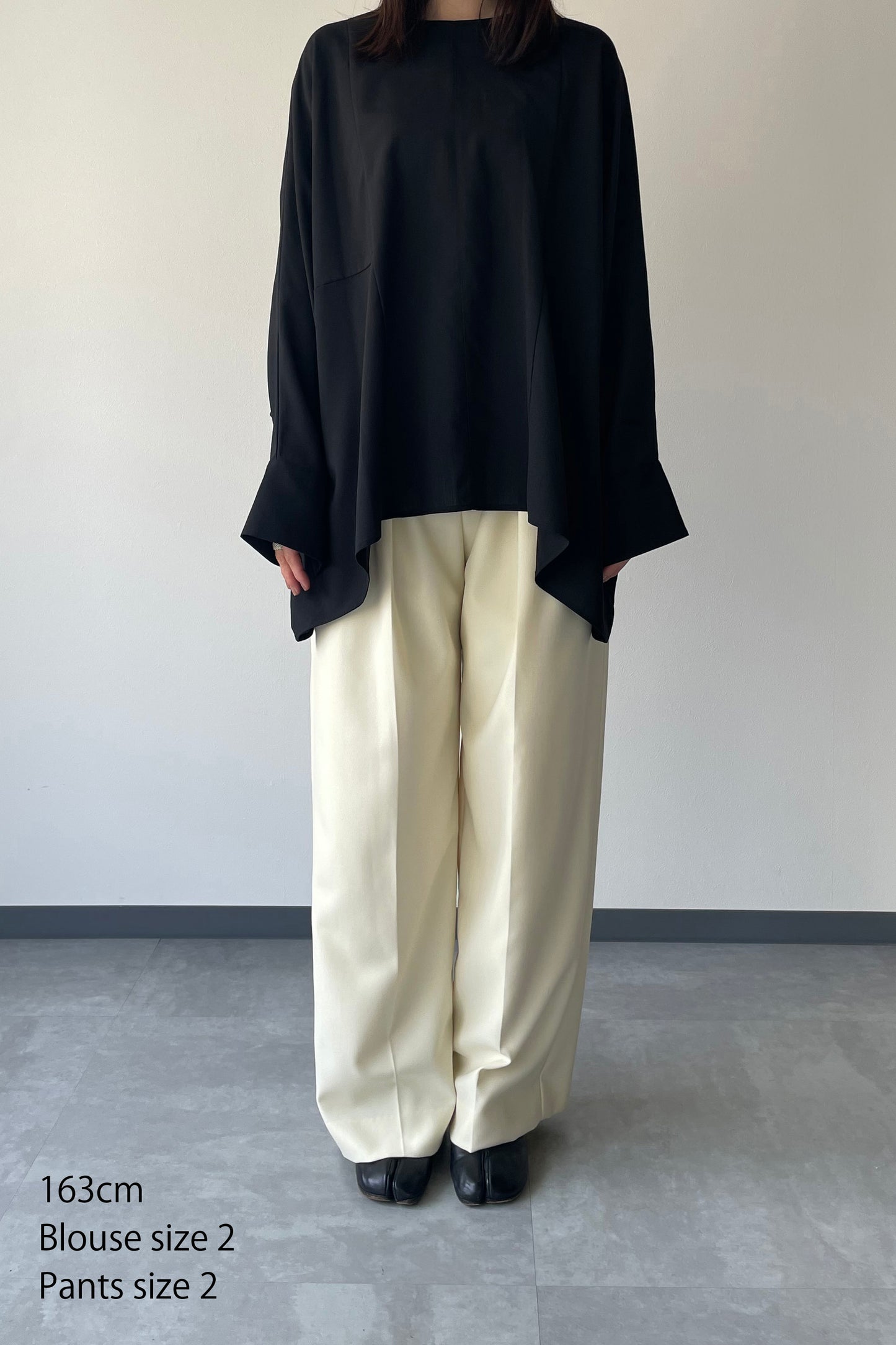 Poplin Drape Blouse