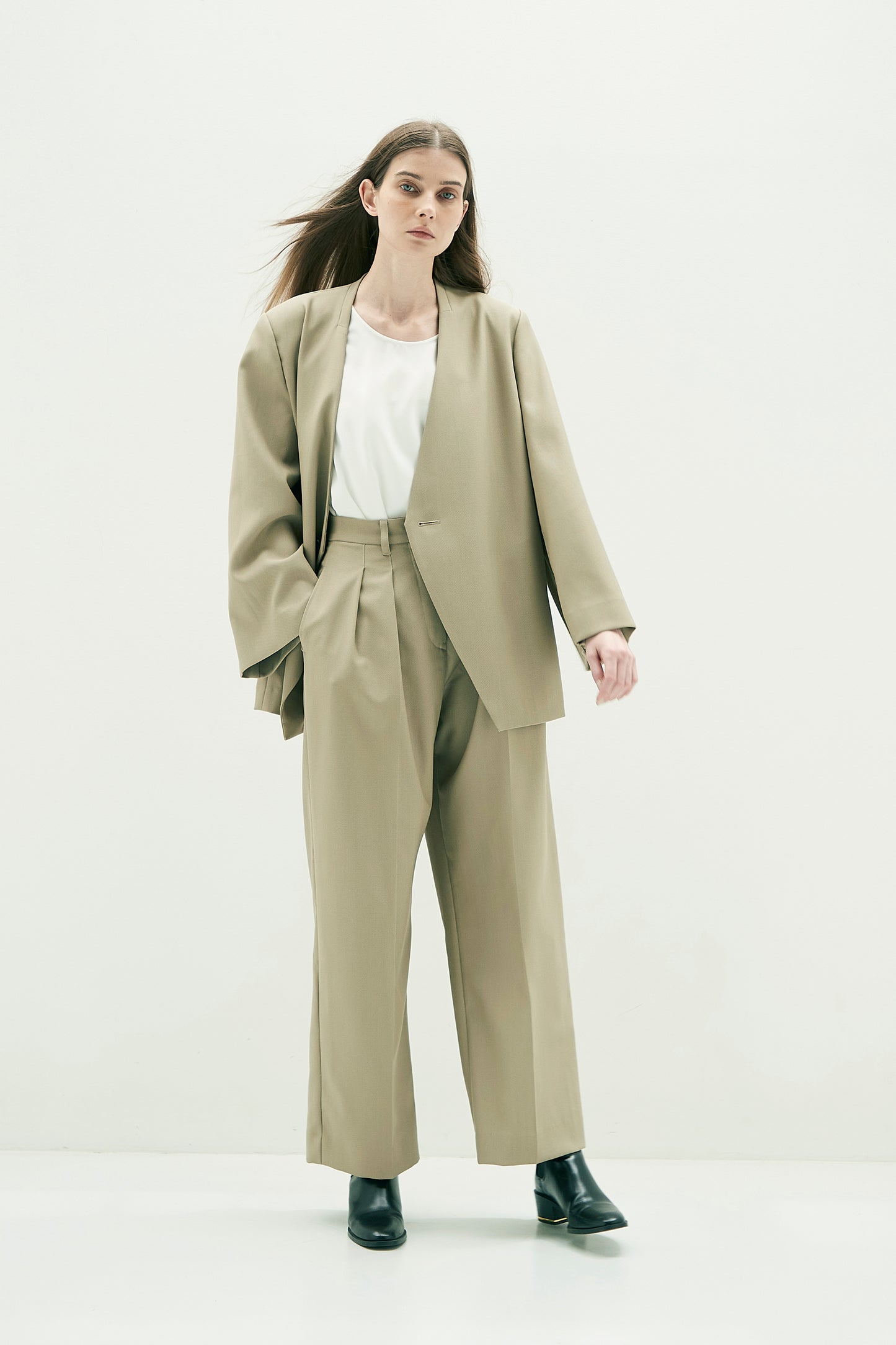 Collarless Jacket