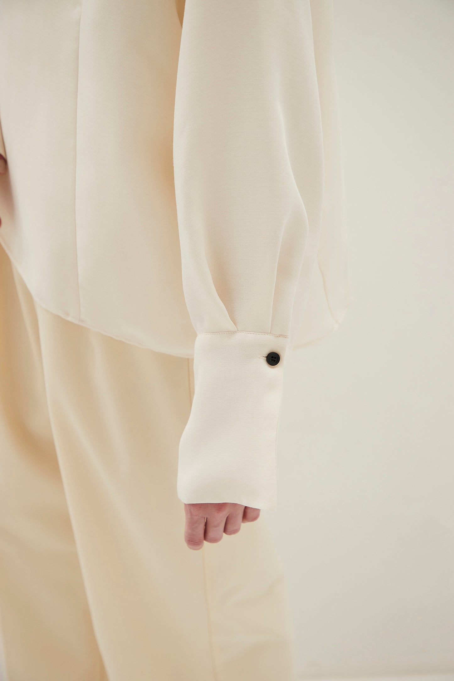 Stand Collar Cocoon Blouse