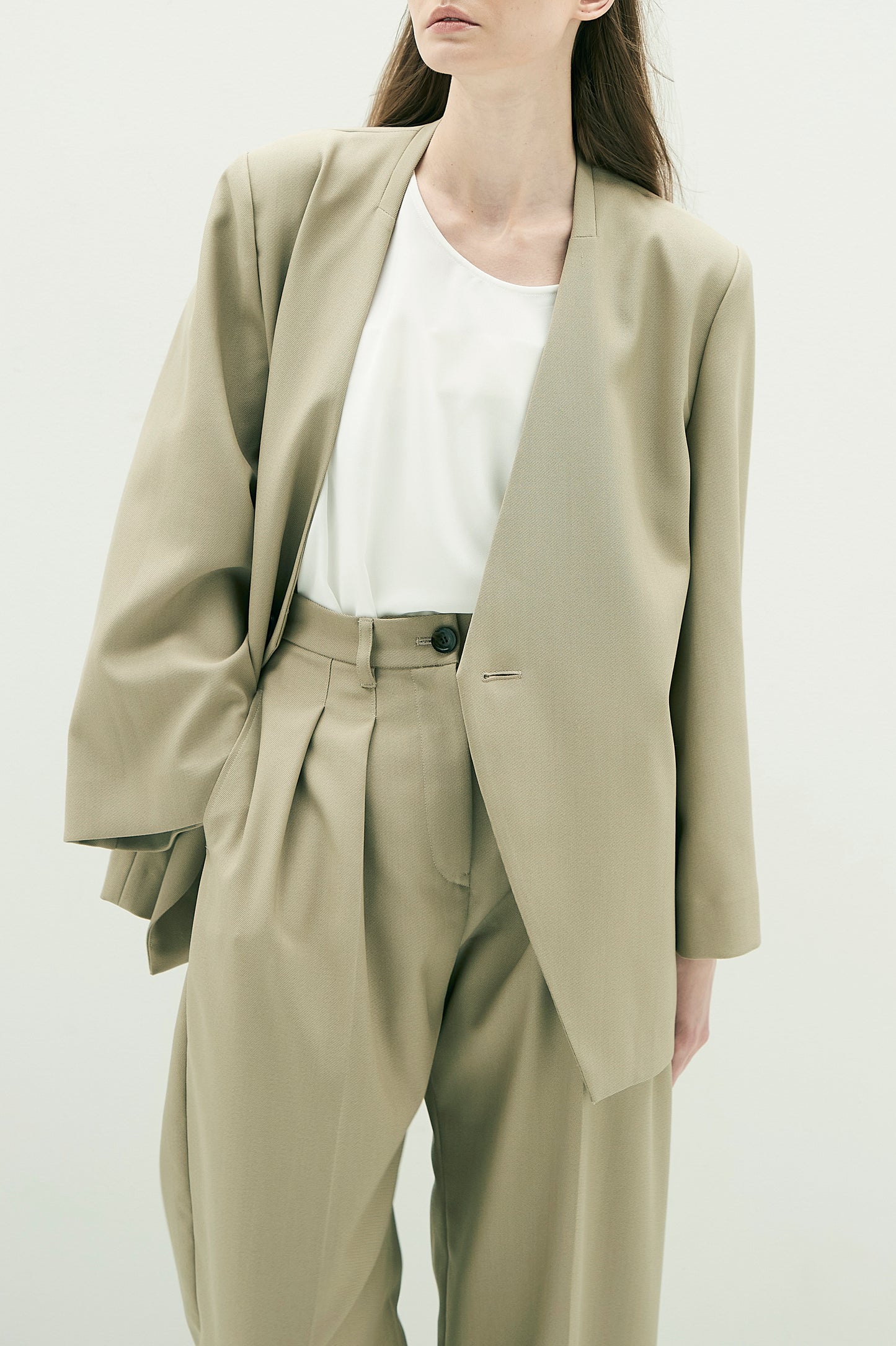 Collarless Jacket