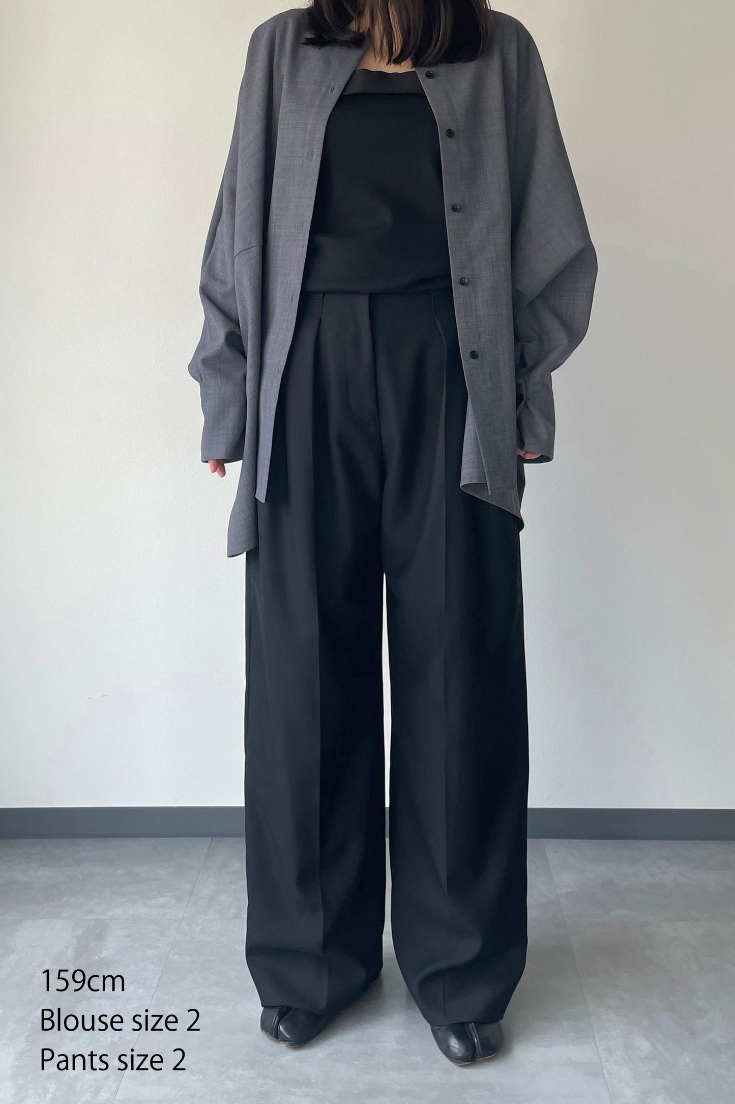 Poplin Drape Blouse