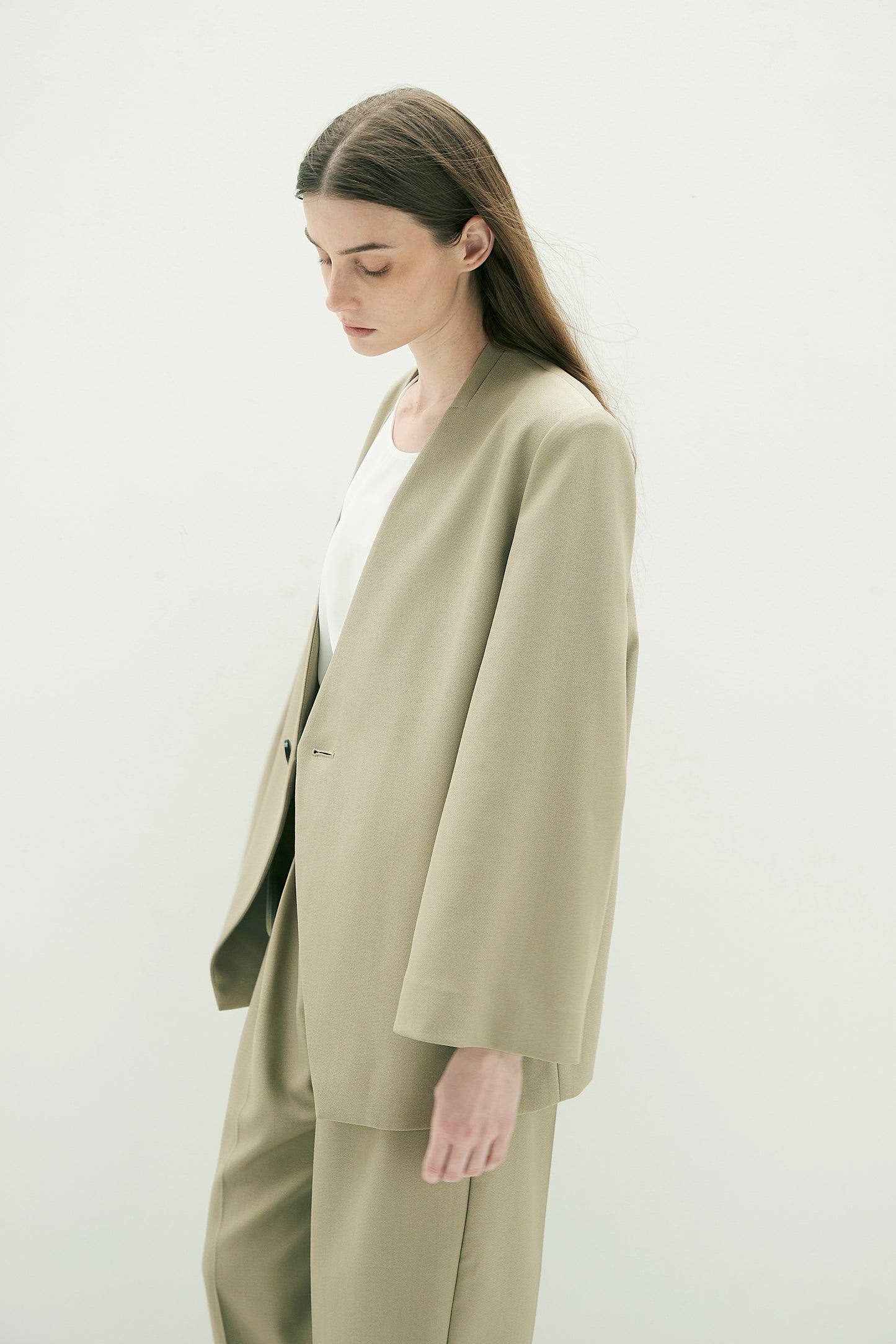 Collarless Jacket