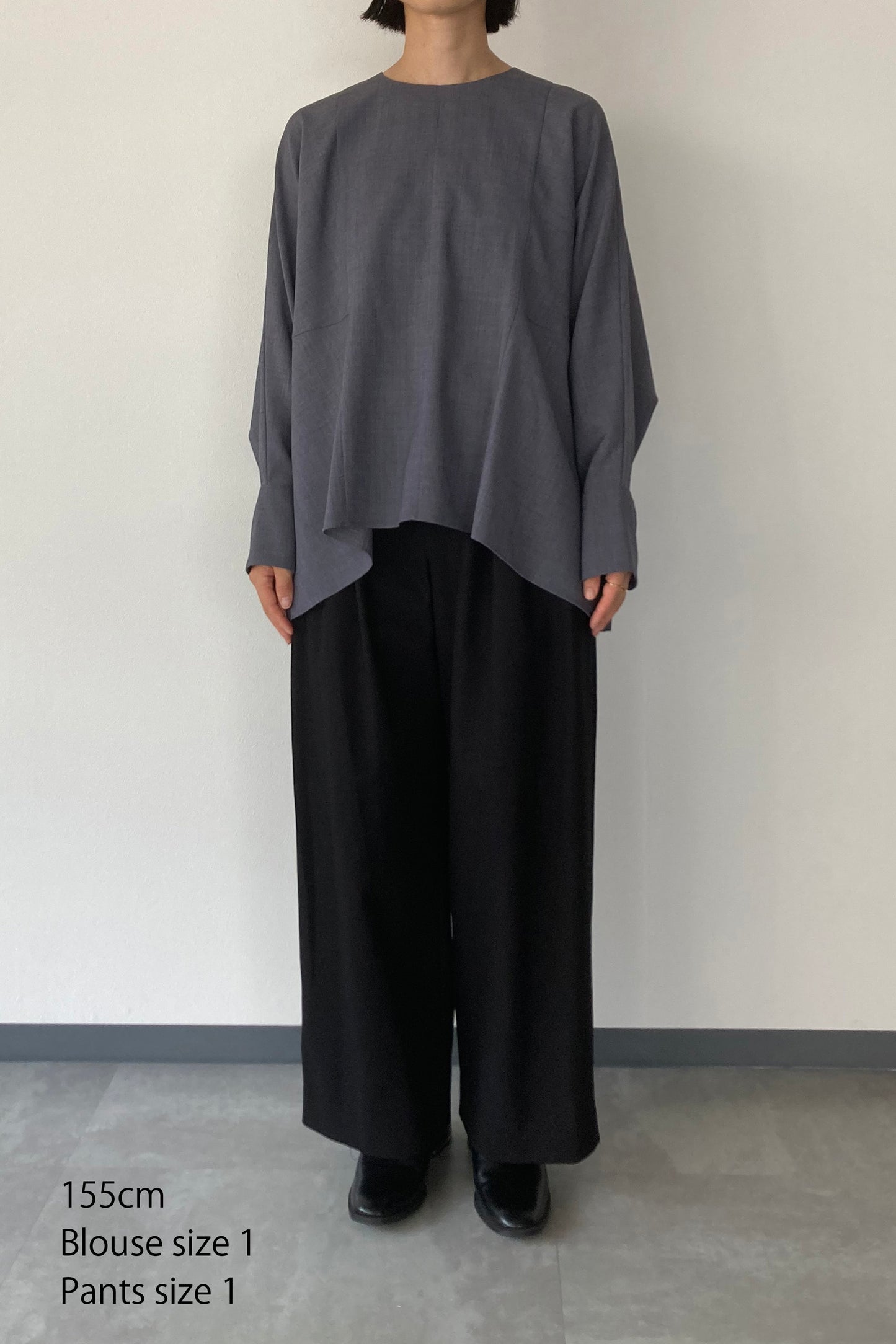 Poplin Drape Blouse
