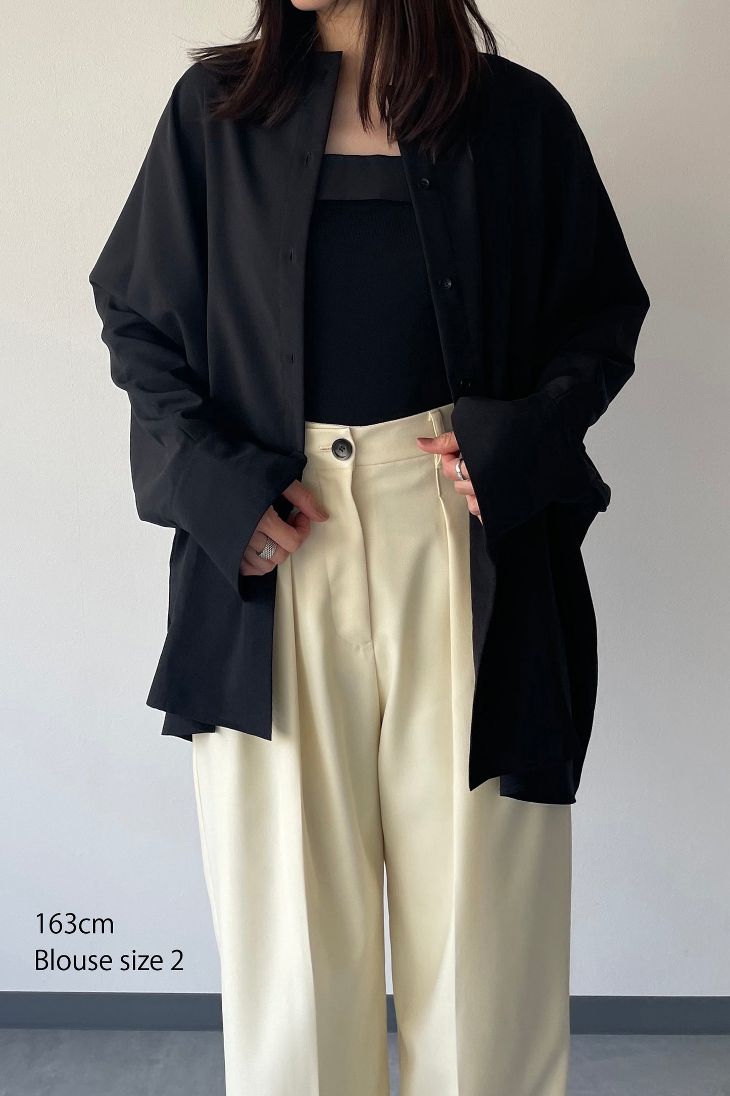 Poplin Drape Blouse
