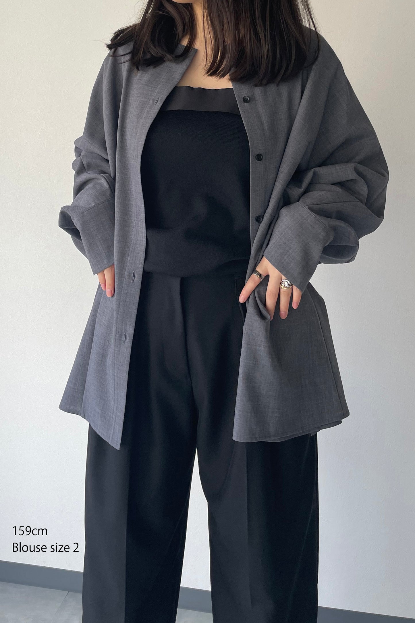 Poplin Drape Blouse