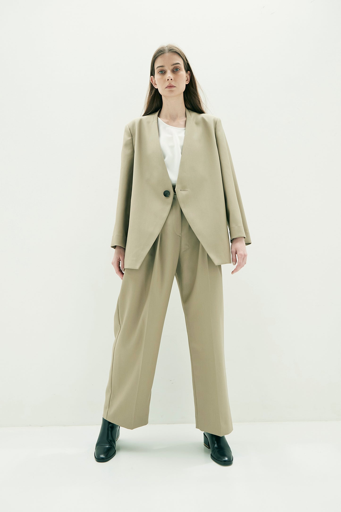 Collarless Jacket