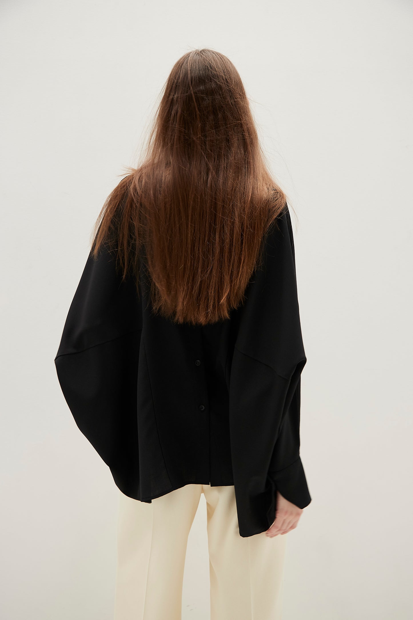 Poplin Drape Blouse