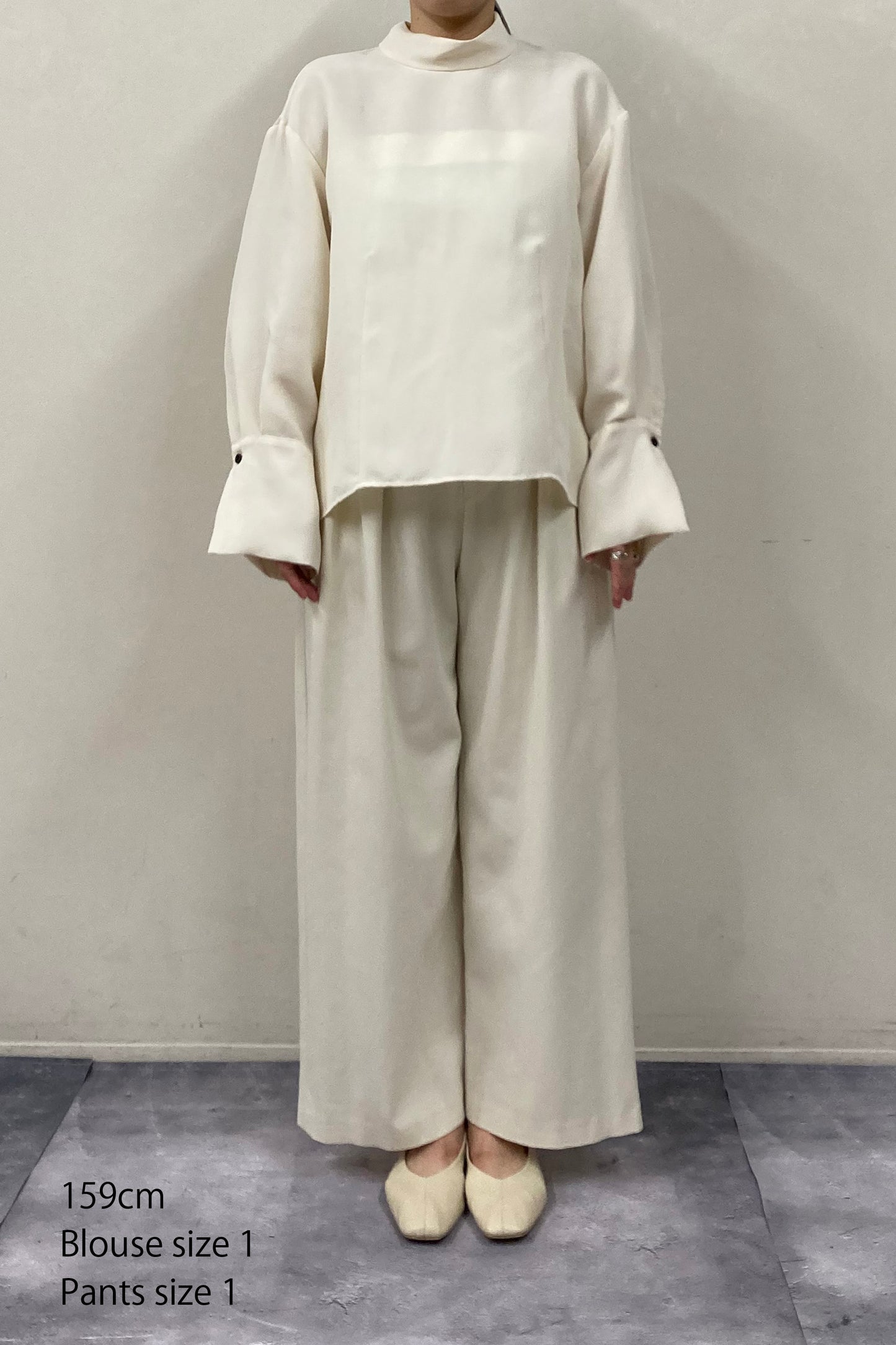Stand Collar Cocoon Blouse