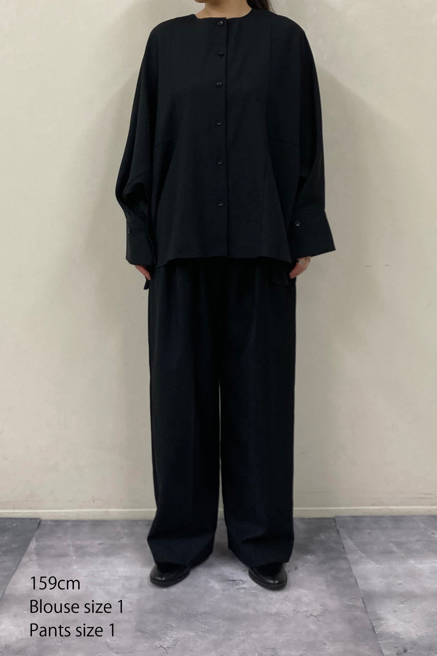 Poplin Drape Blouse