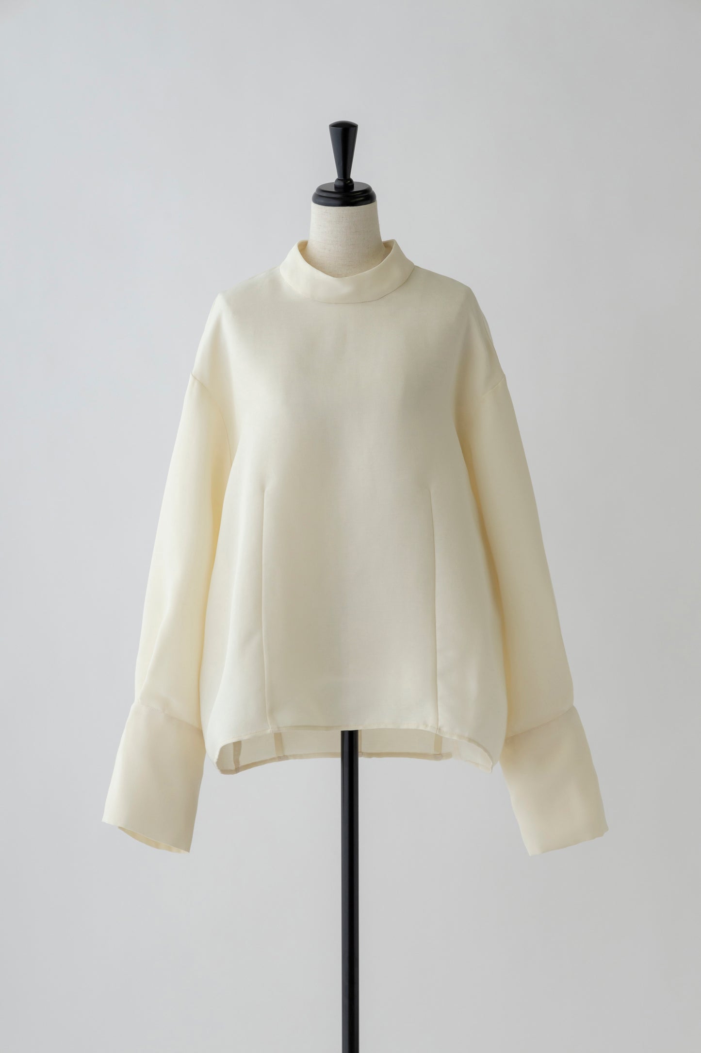 Stand Collar Cocoon Blouse