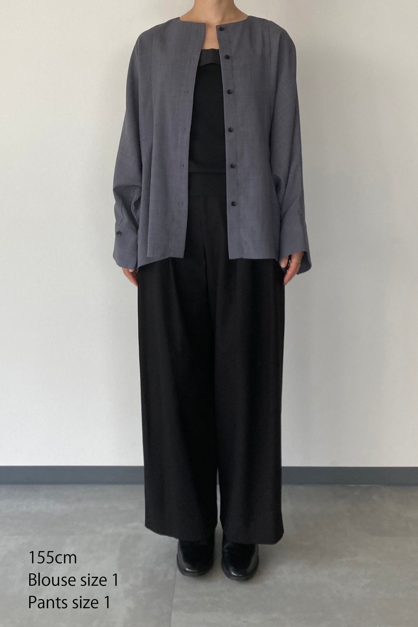Poplin Drape Blouse