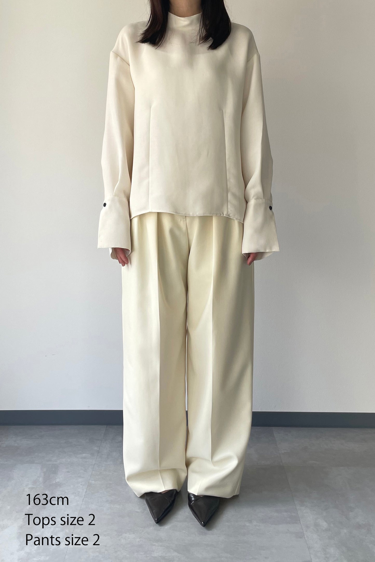 Stand Collar Cocoon Blouse