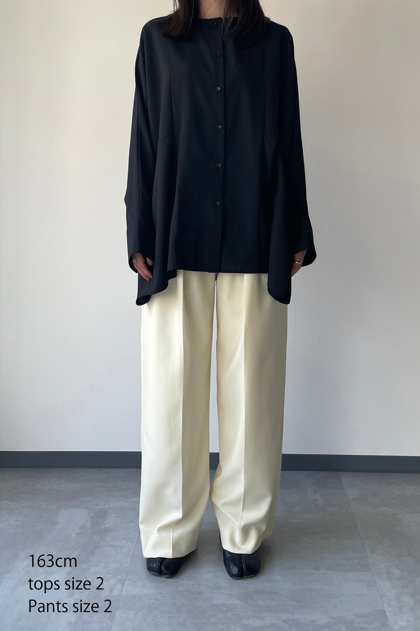 Poplin Drape Blouse