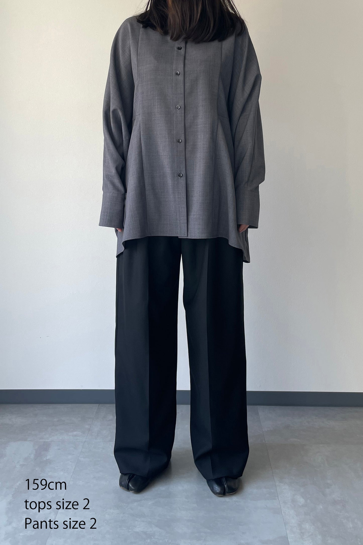 Poplin Drape Blouse