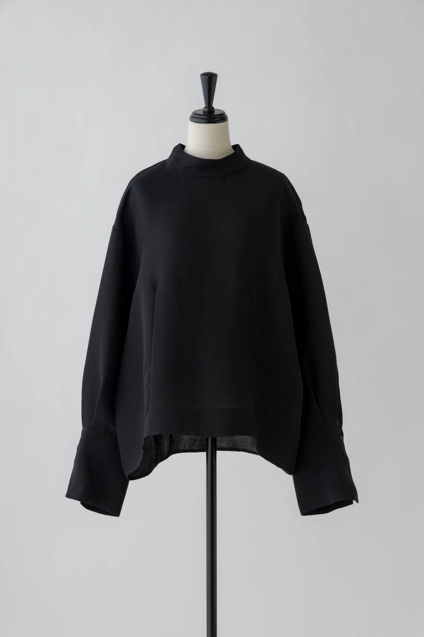 Stand Collar Cocoon Blouse