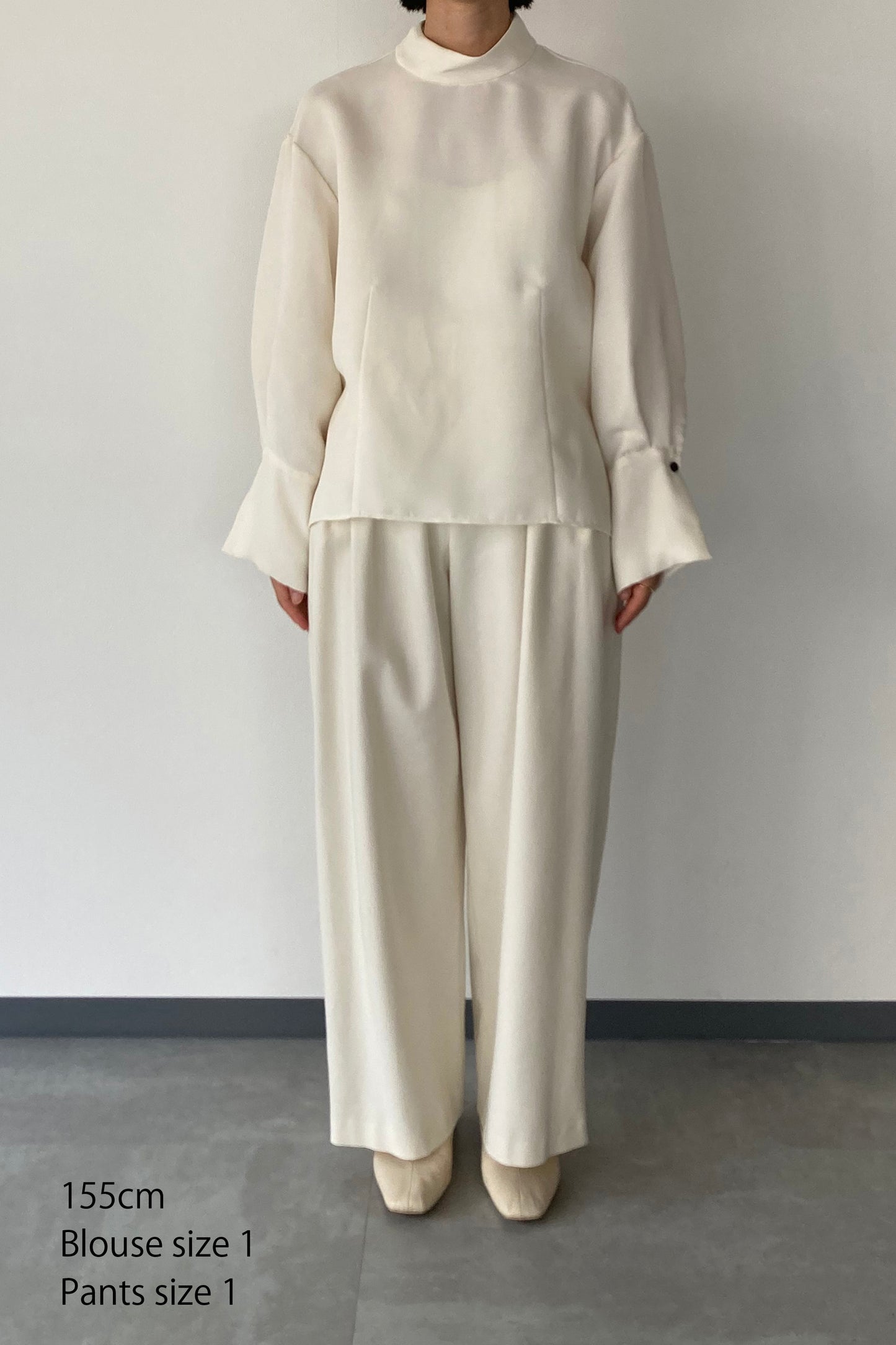 Stand Collar Cocoon Blouse