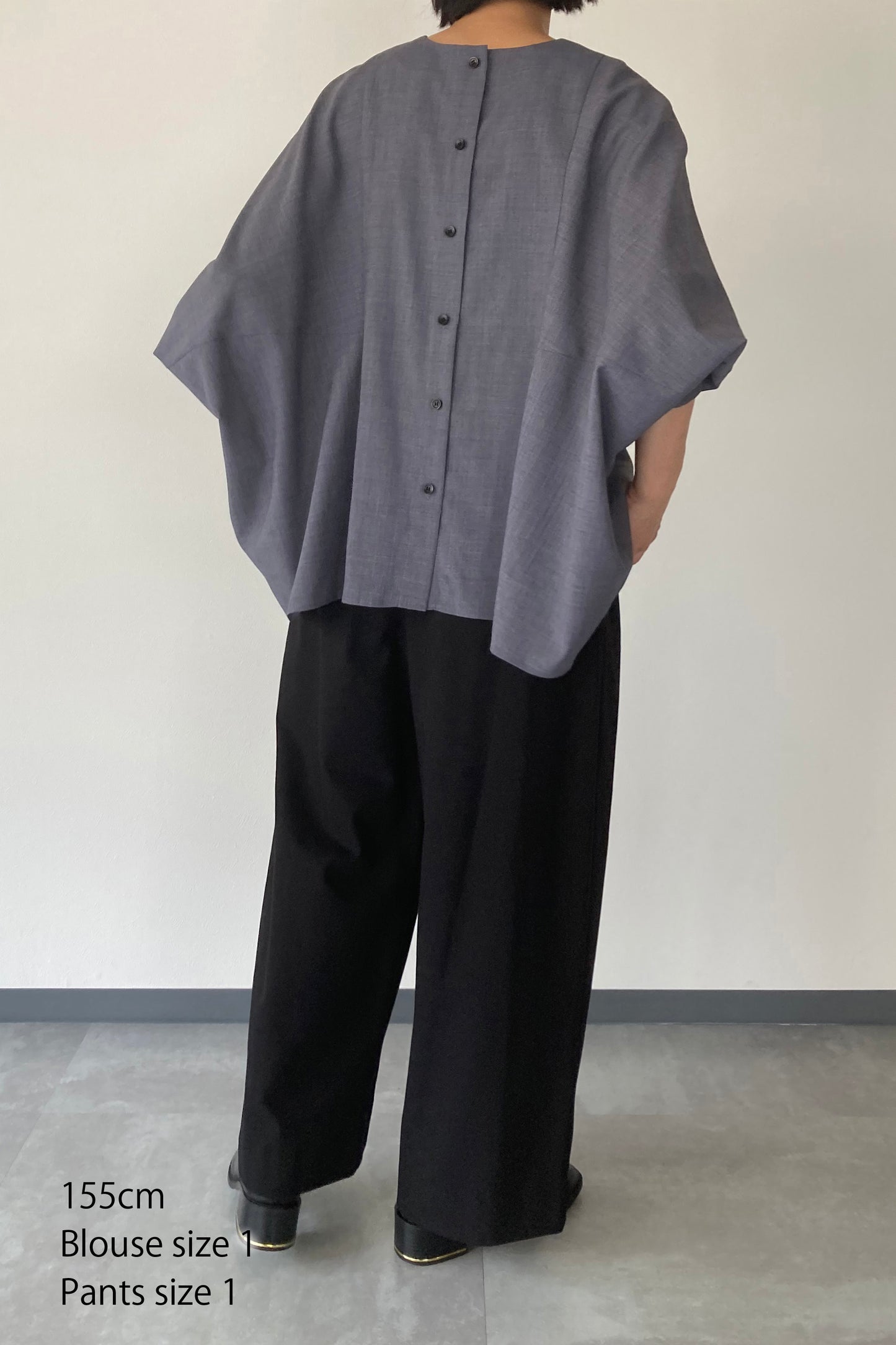 Poplin Drape Blouse