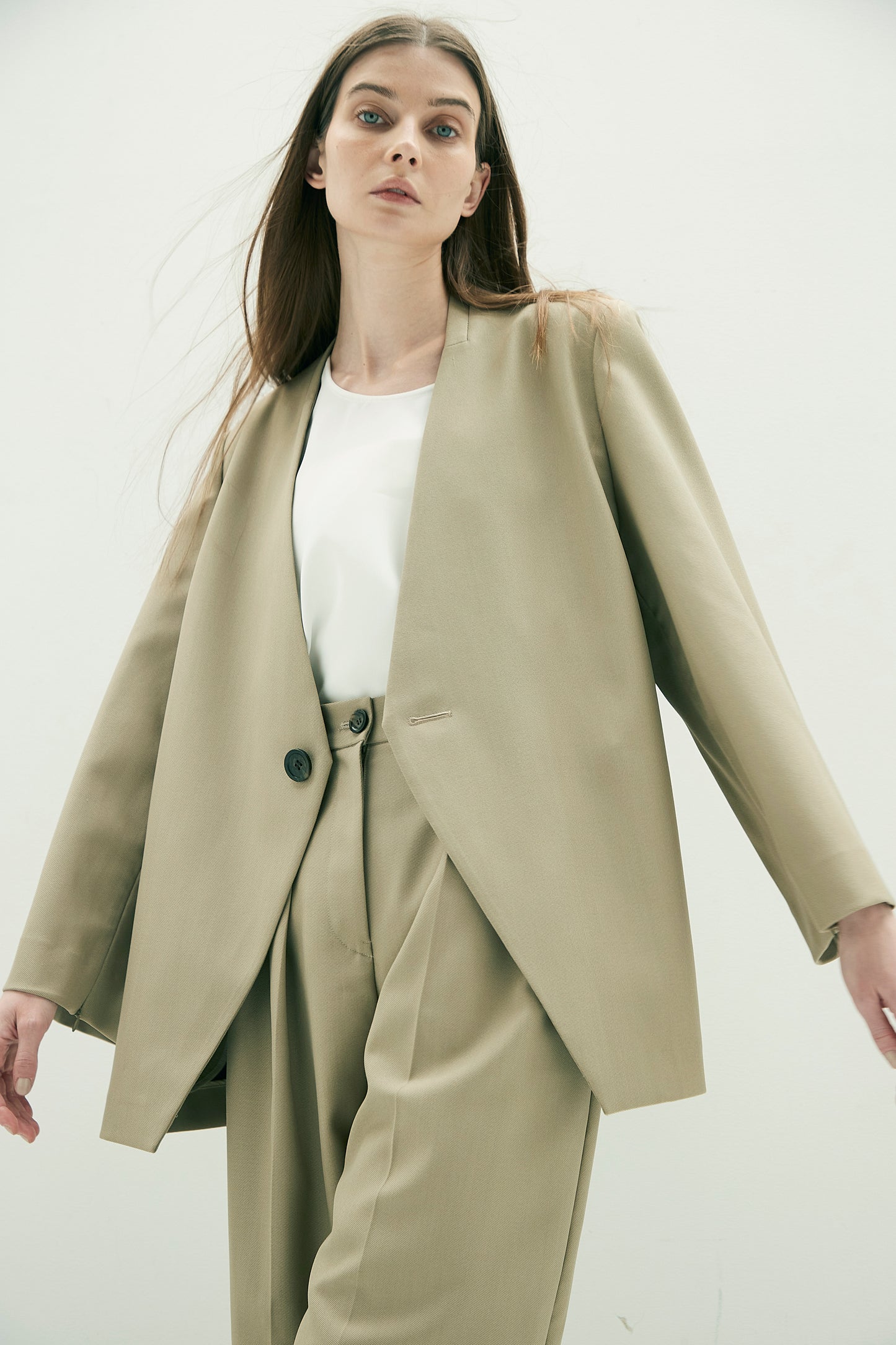 Collarless Jacket
