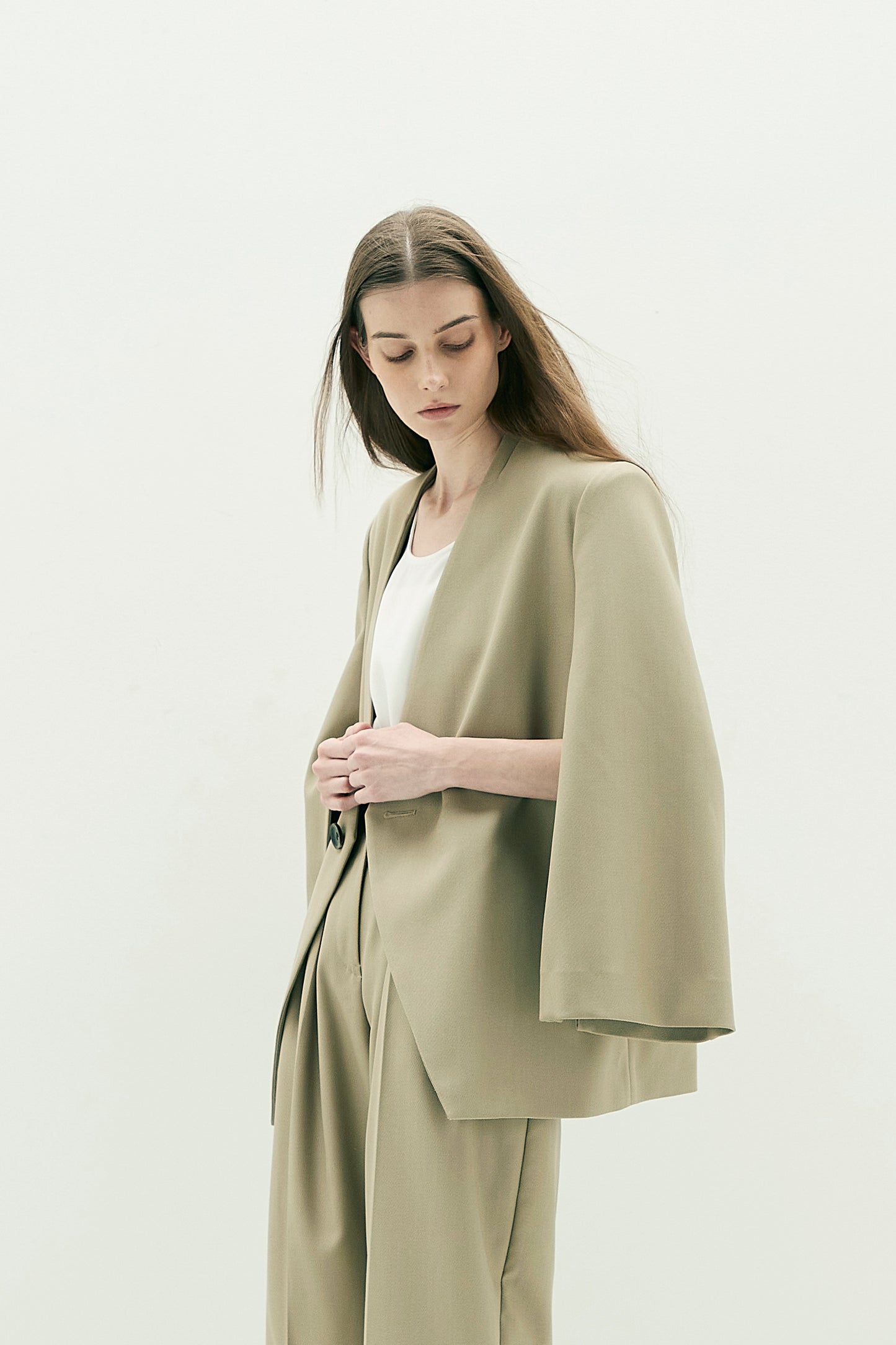 Collarless Jacket