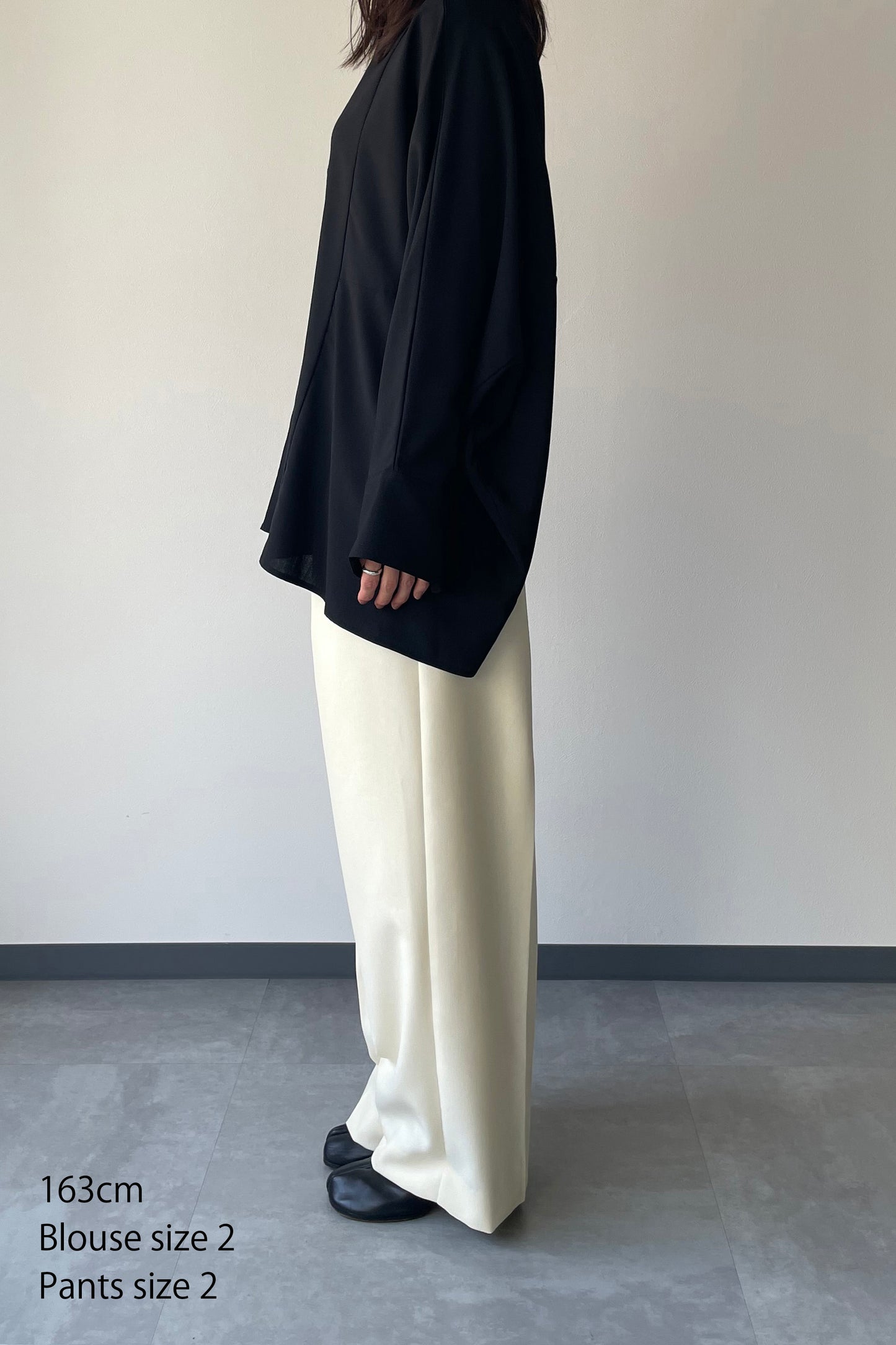 Poplin Drape Blouse