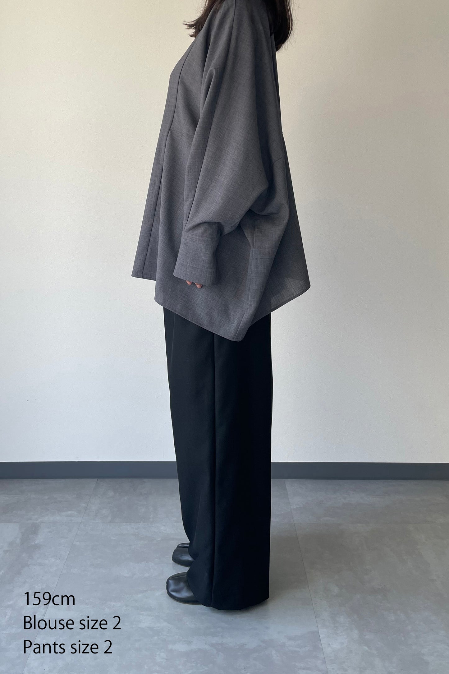 Poplin Drape Blouse