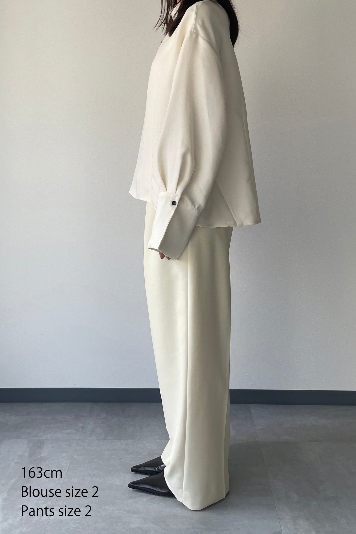 Stand Collar Cocoon Blouse