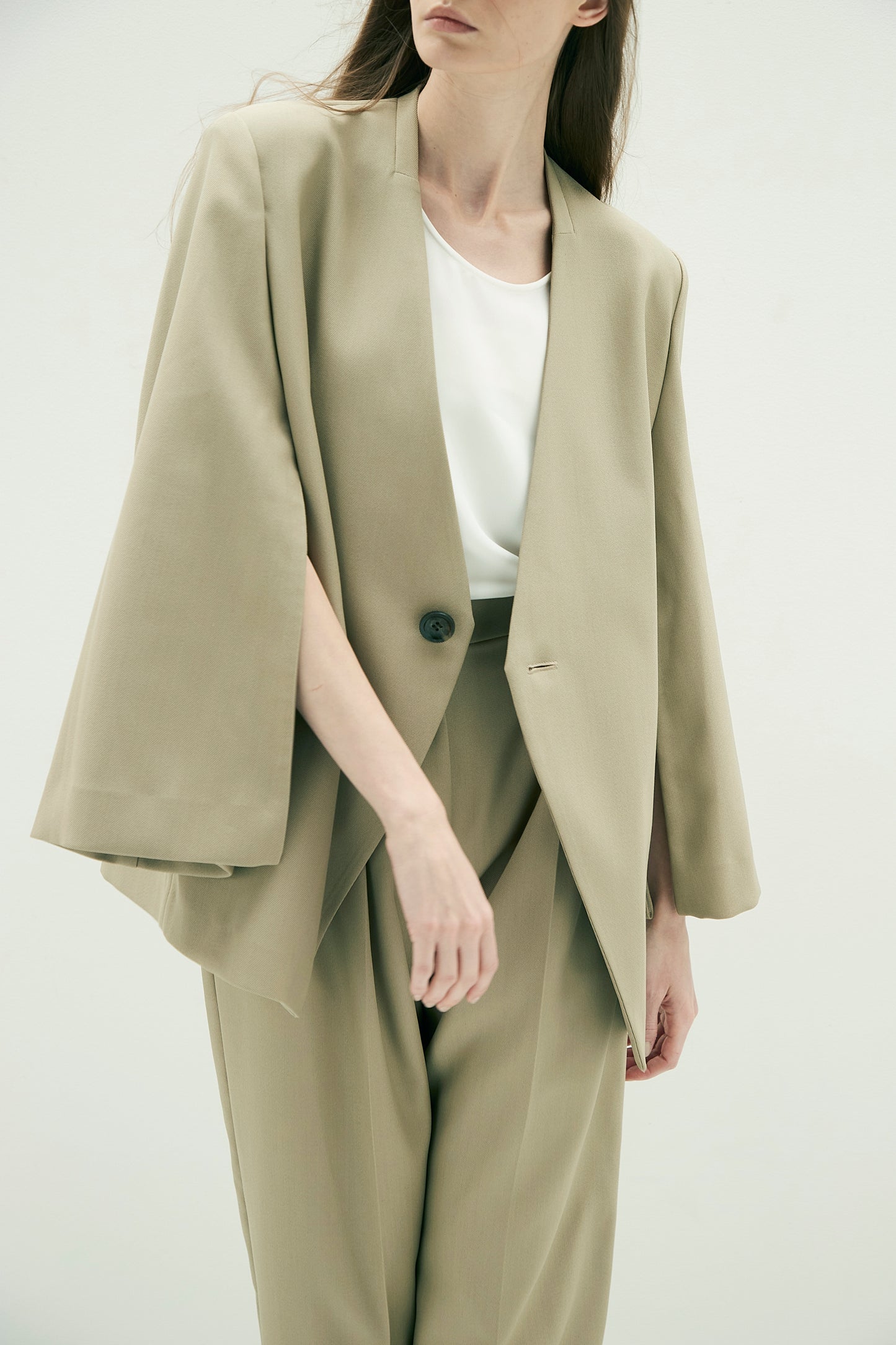 Collarless Jacket