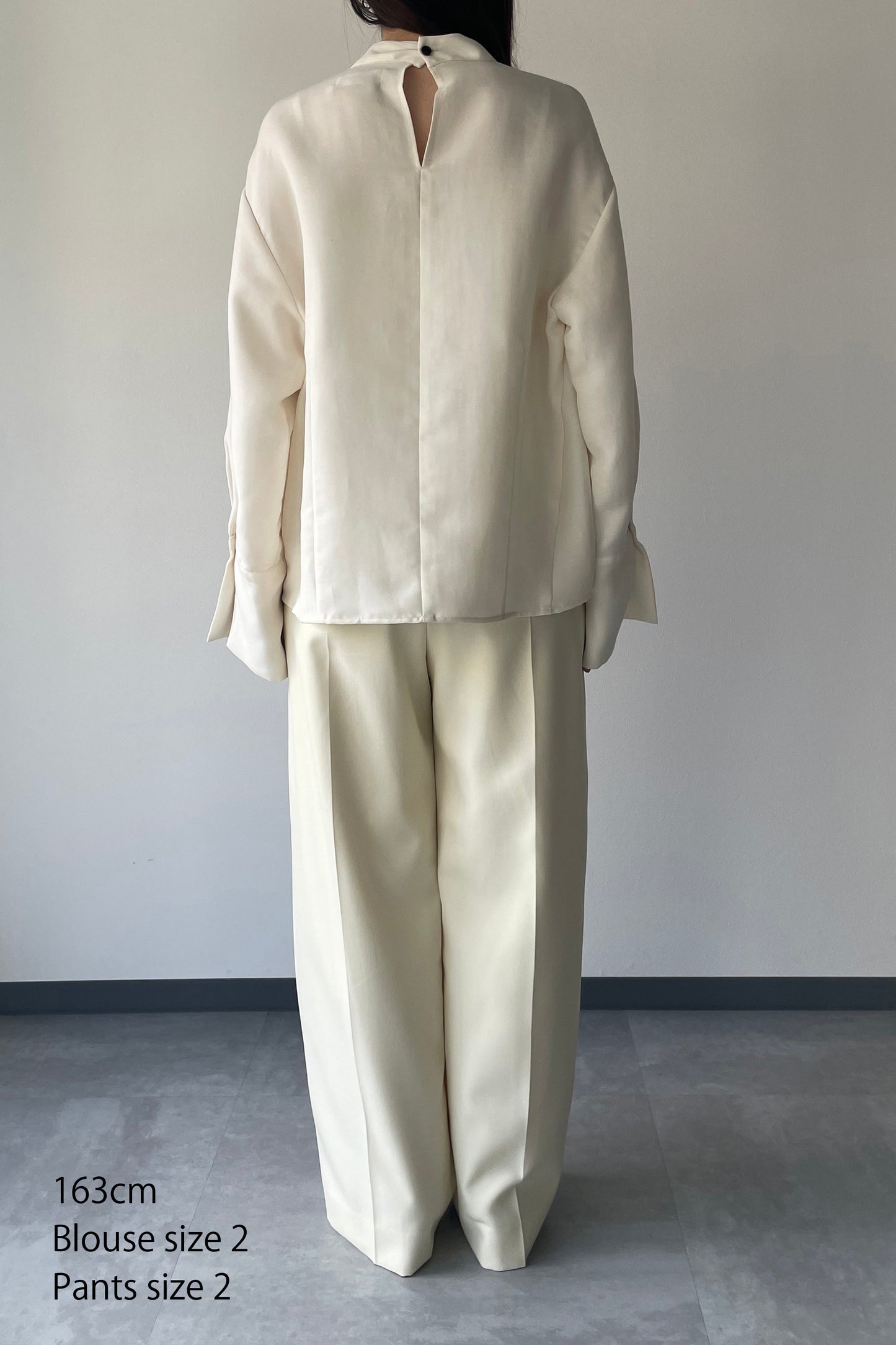 Stand Collar Cocoon Blouse