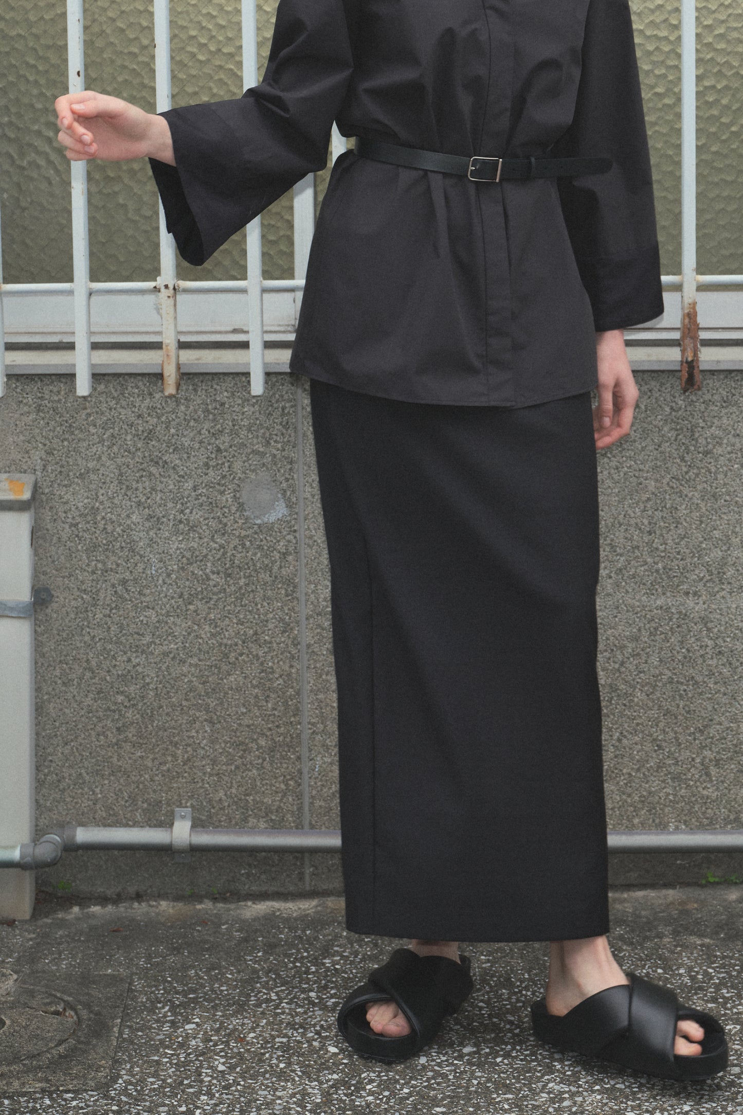 Satin tight Long skirt