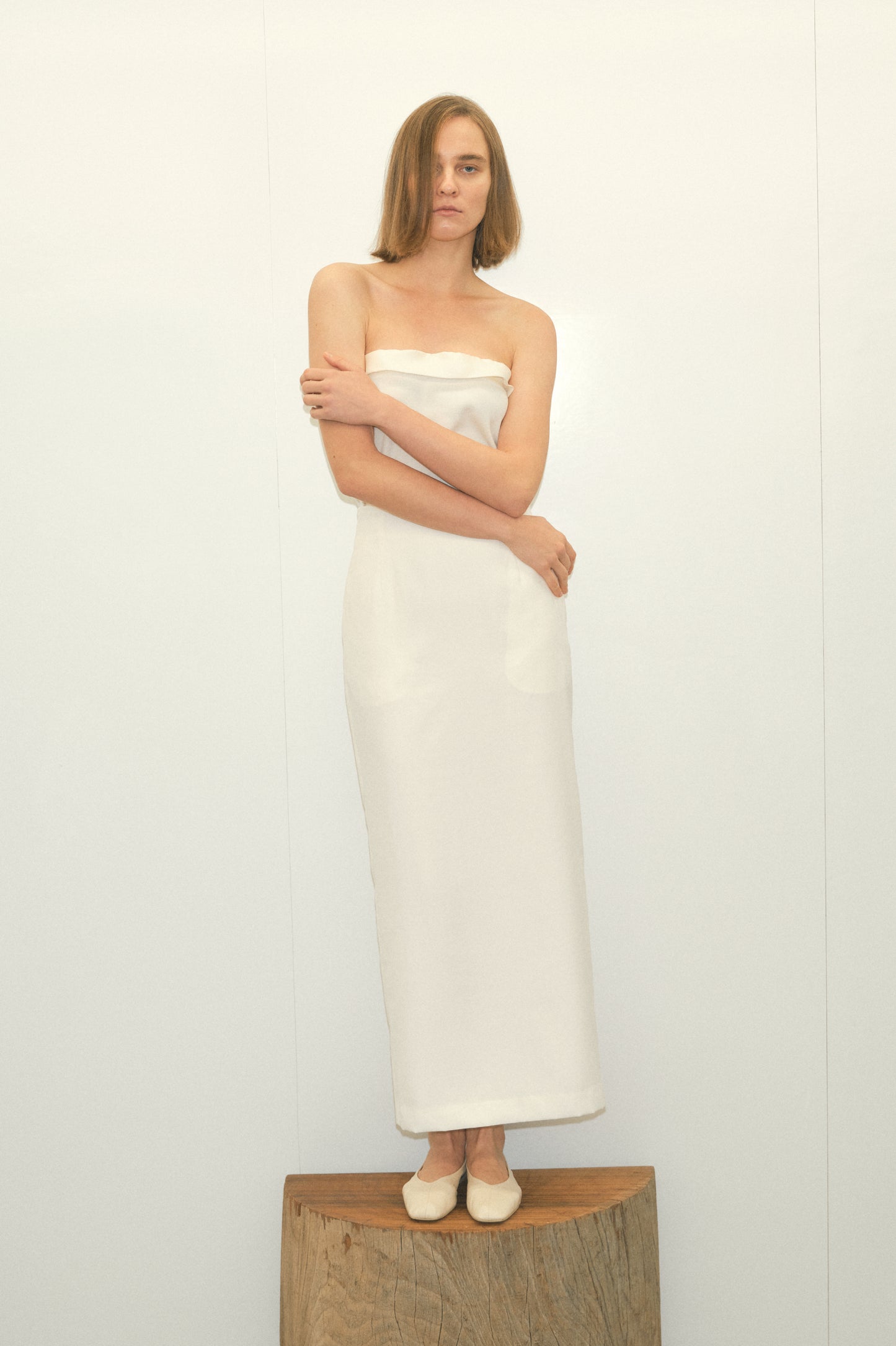 Satin tight Long skirt