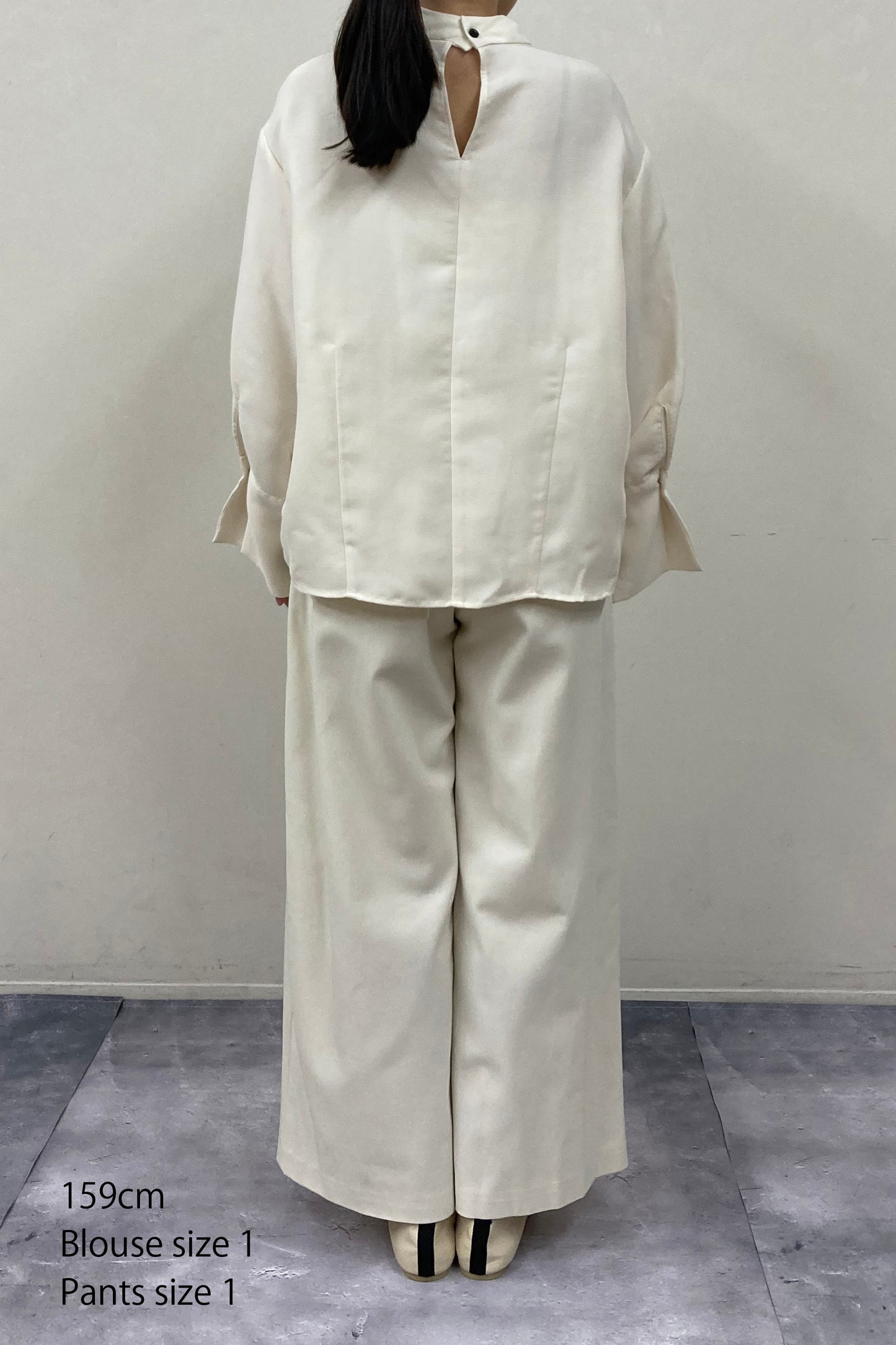 Stand Collar Cocoon Blouse