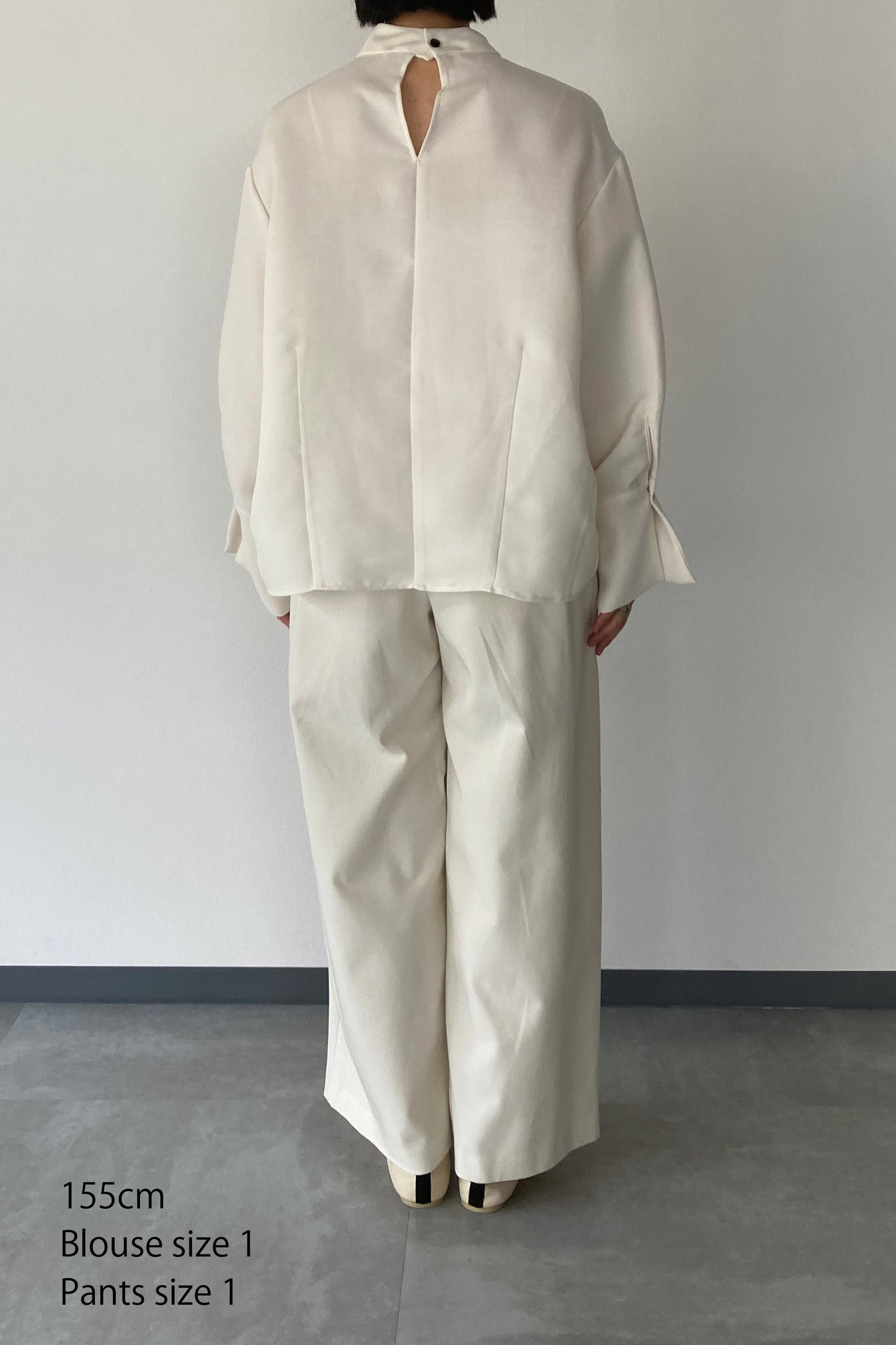Stand Collar Cocoon Blouse