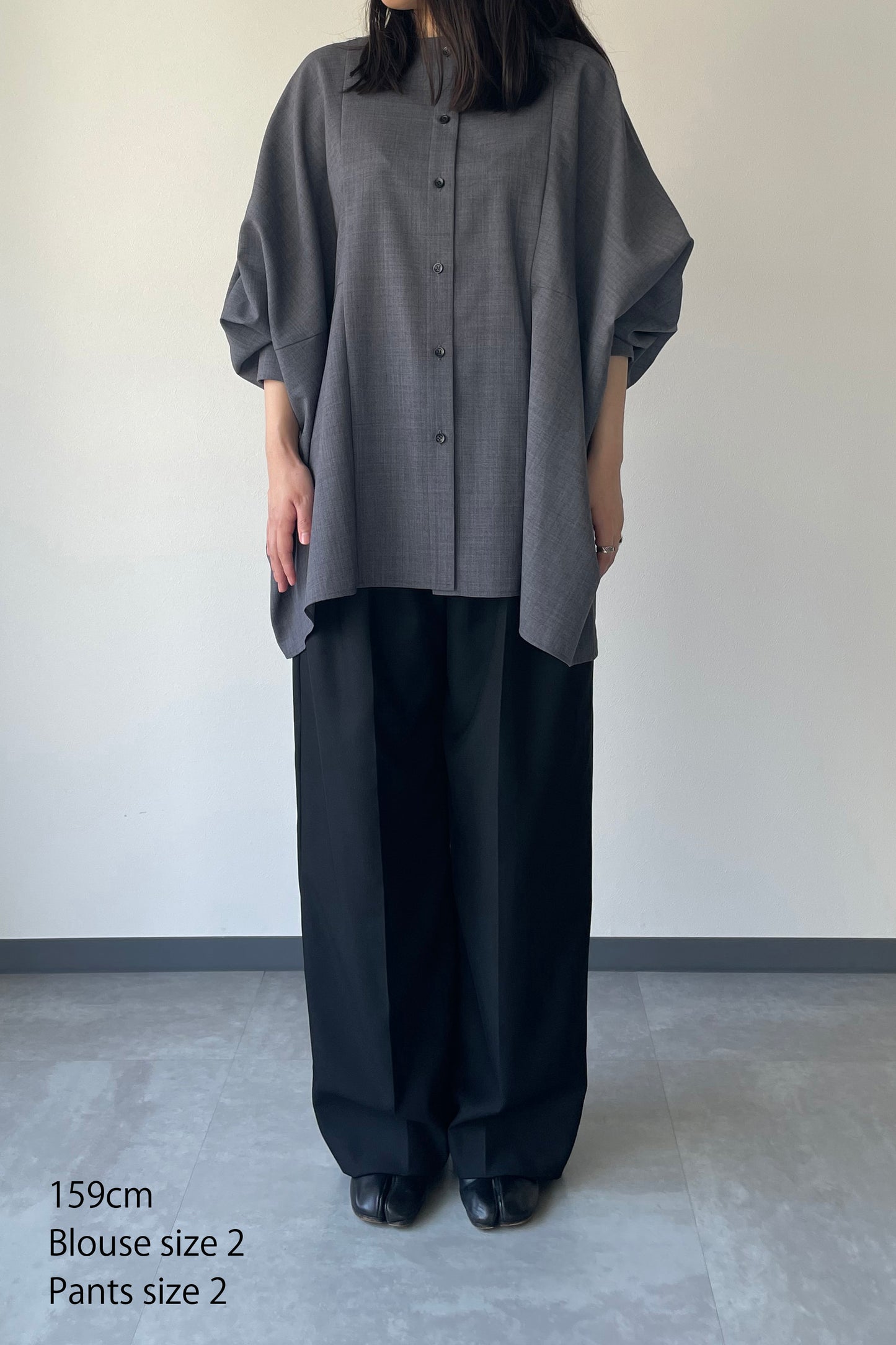 Poplin Drape Blouse