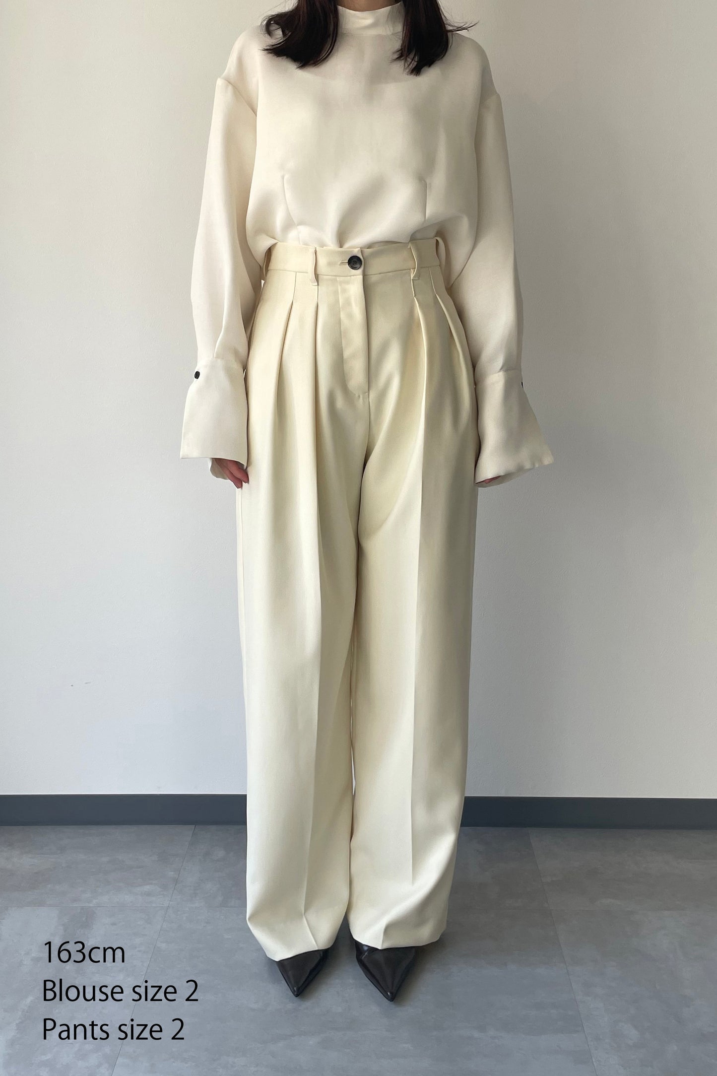 Stand Collar Cocoon Blouse