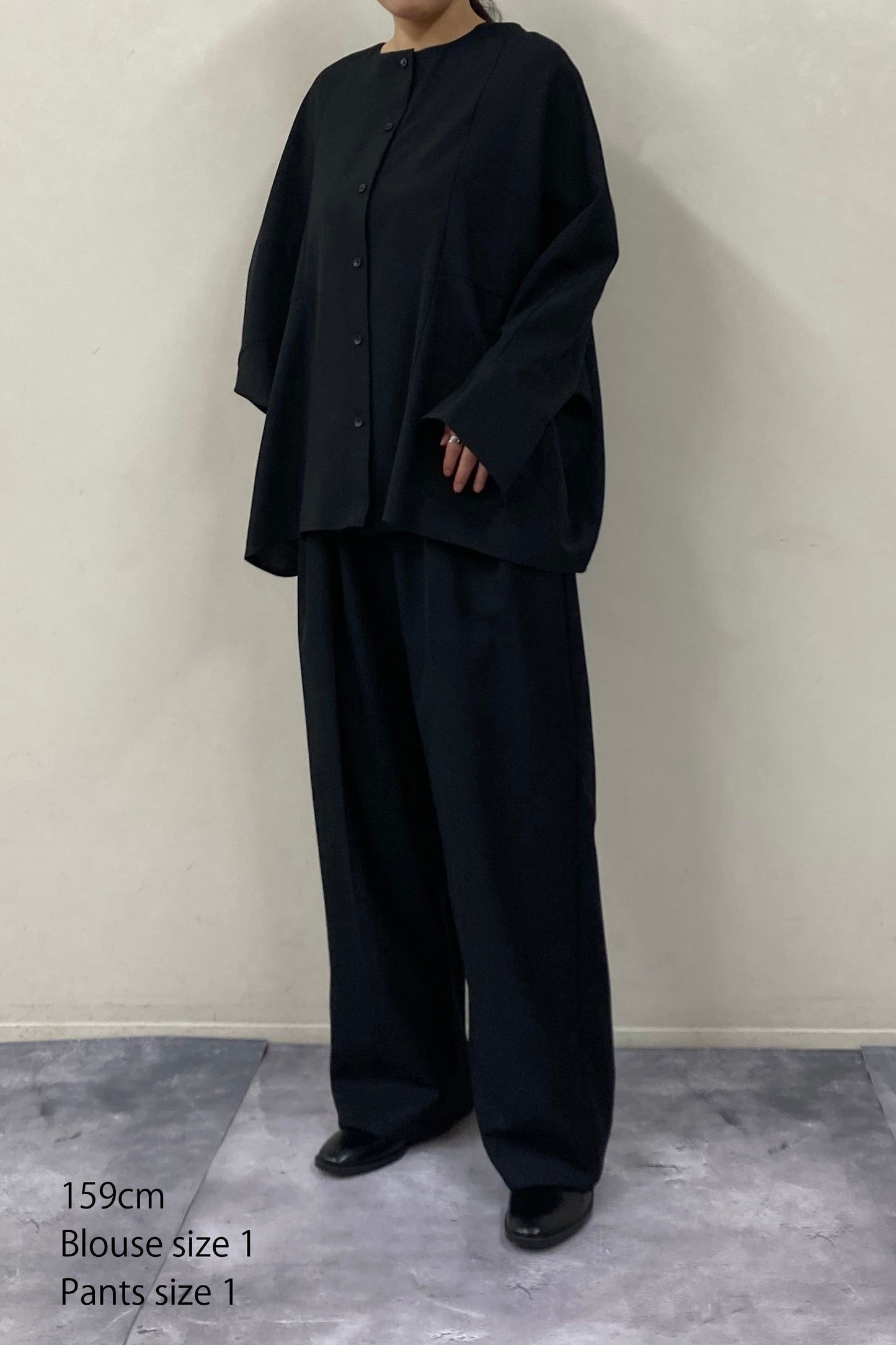 Poplin Drape Blouse