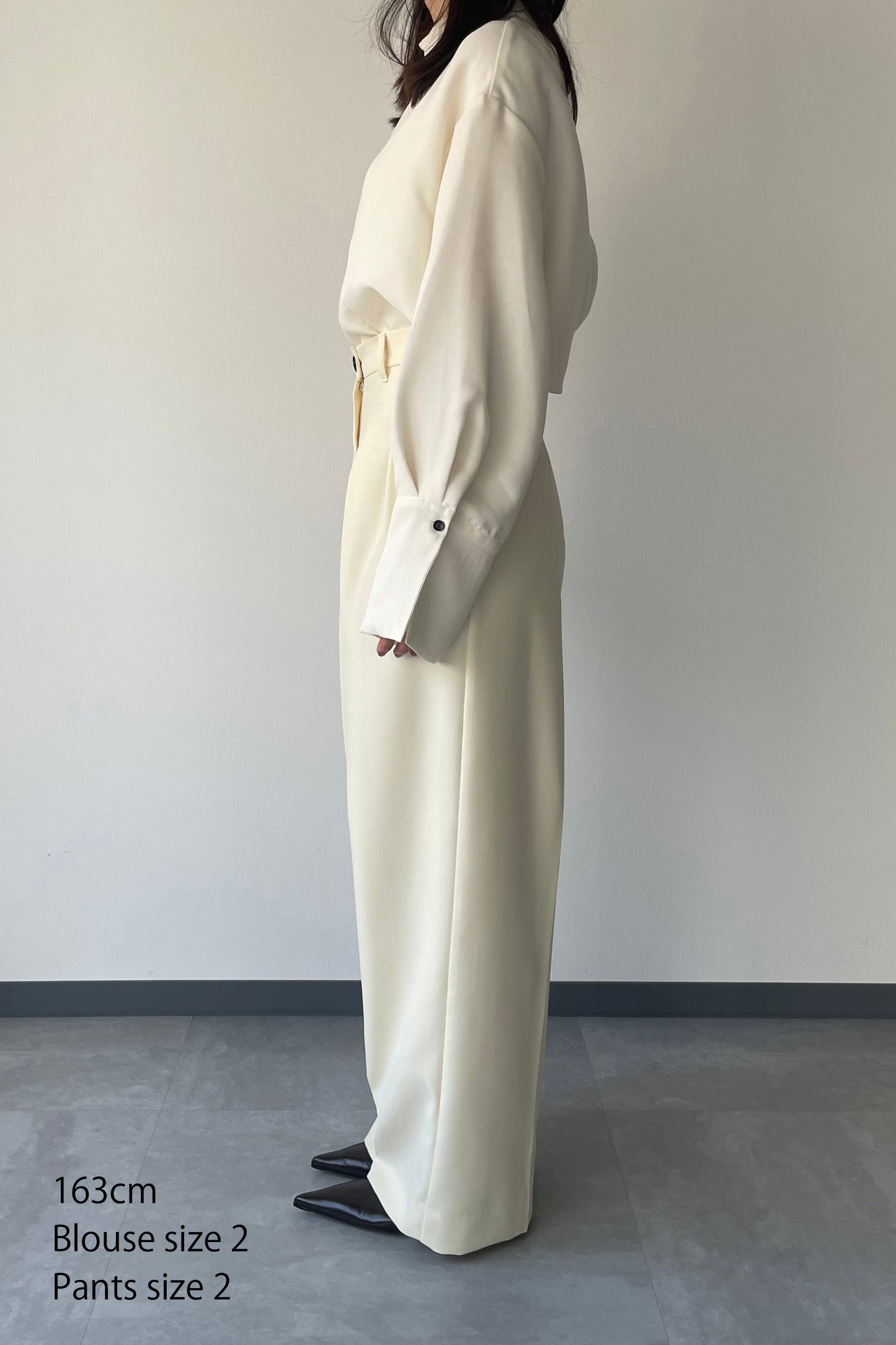 Stand Collar Cocoon Blouse
