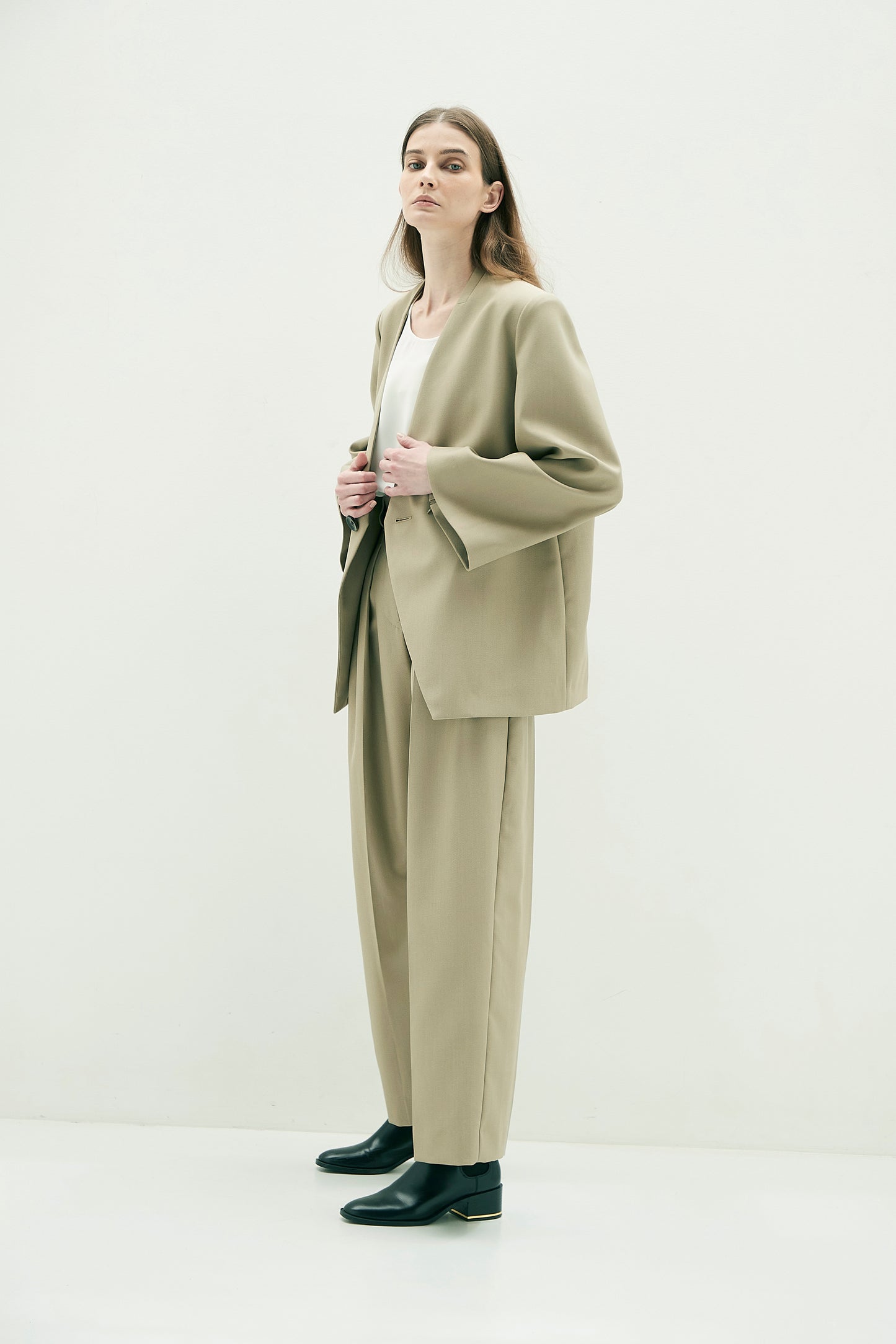Collarless Jacket