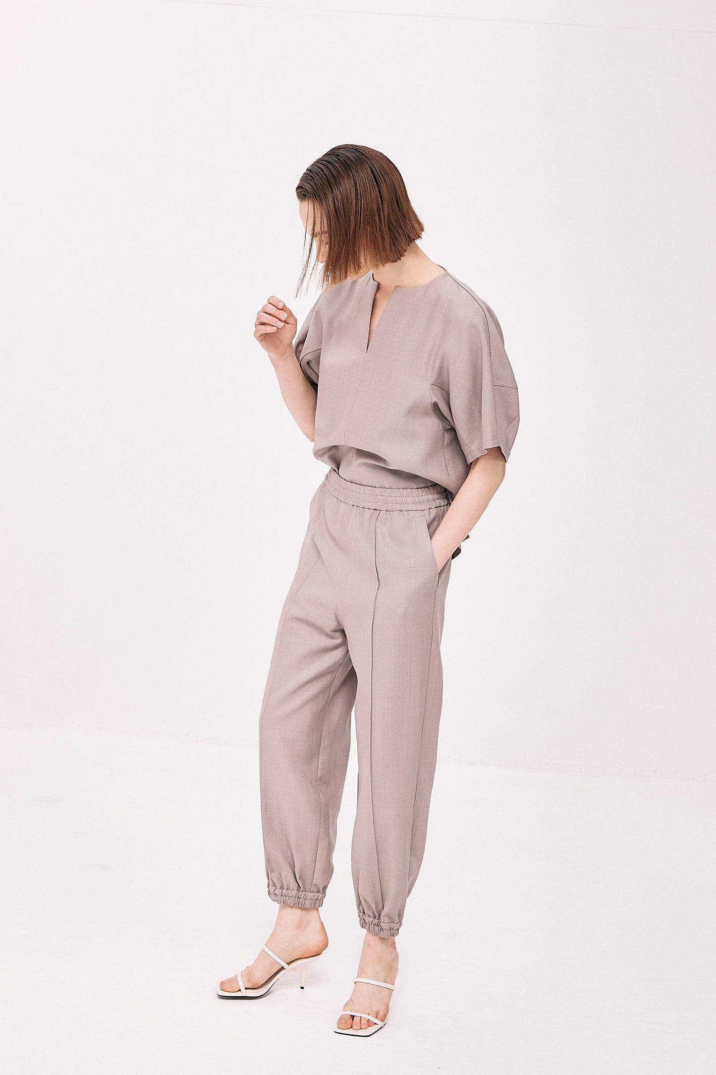 Luster Gather Parachute Pants