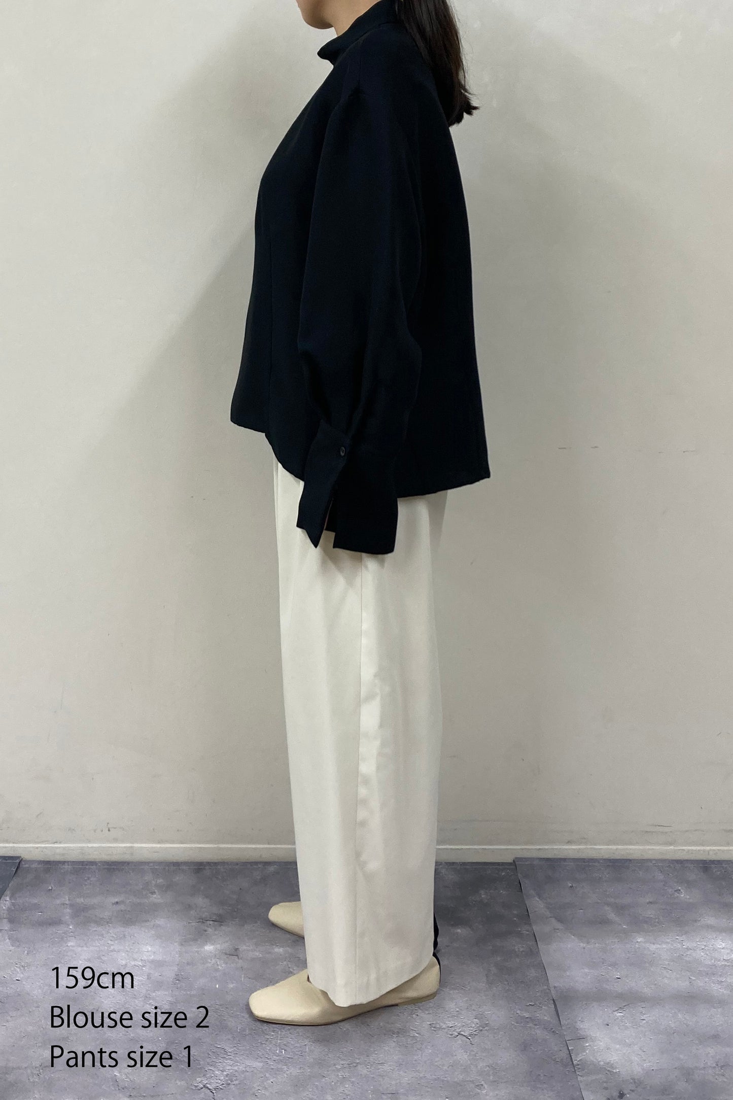 Stand Collar Cocoon Blouse