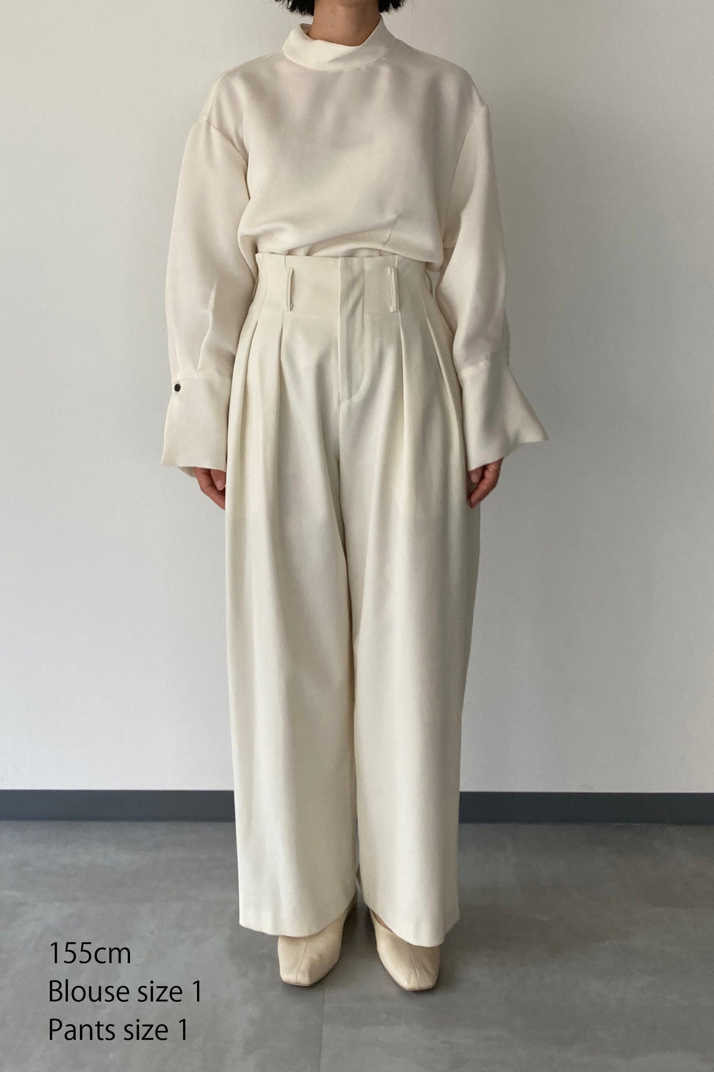 Stand Collar Cocoon Blouse