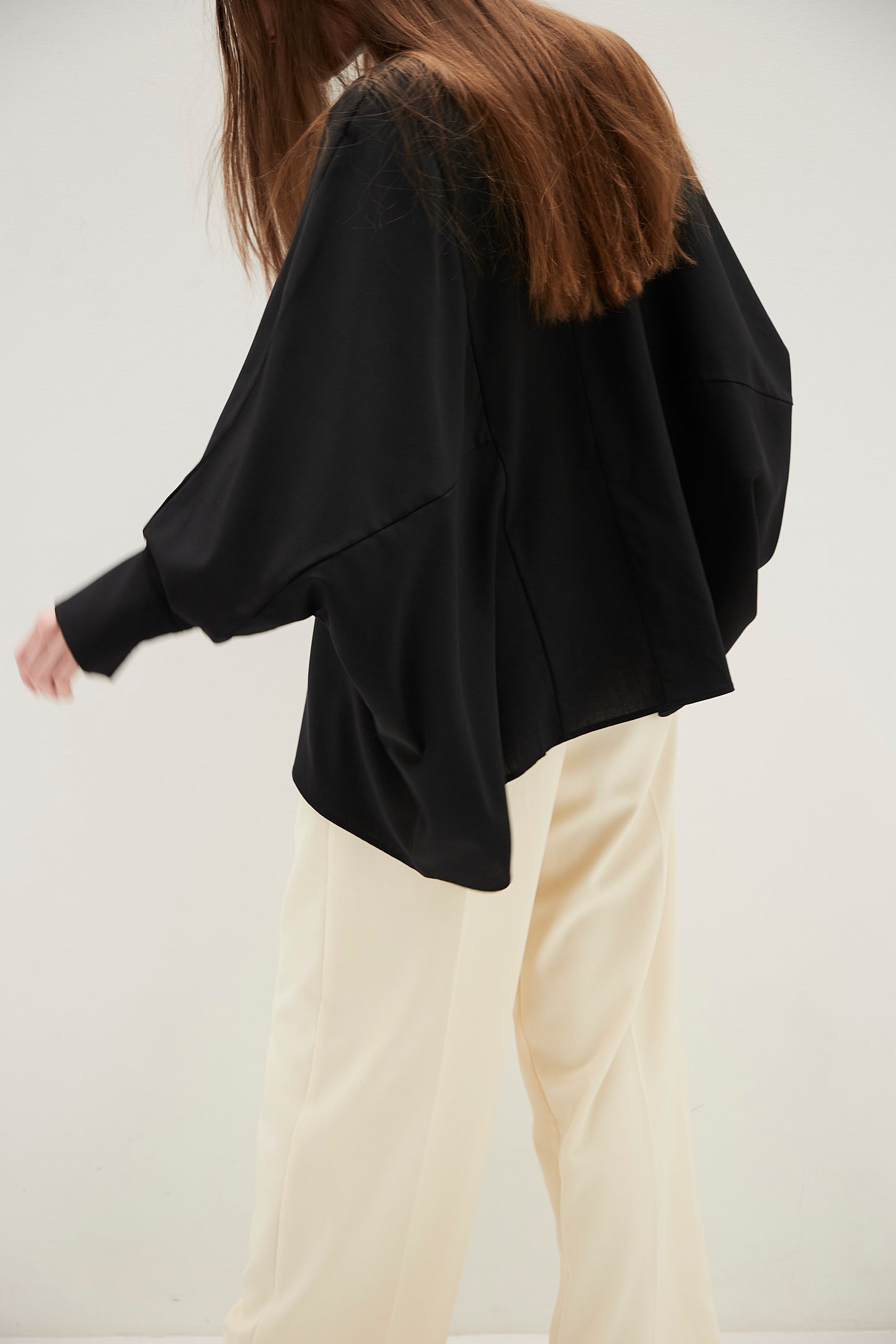 Poplin Drape Blouse
