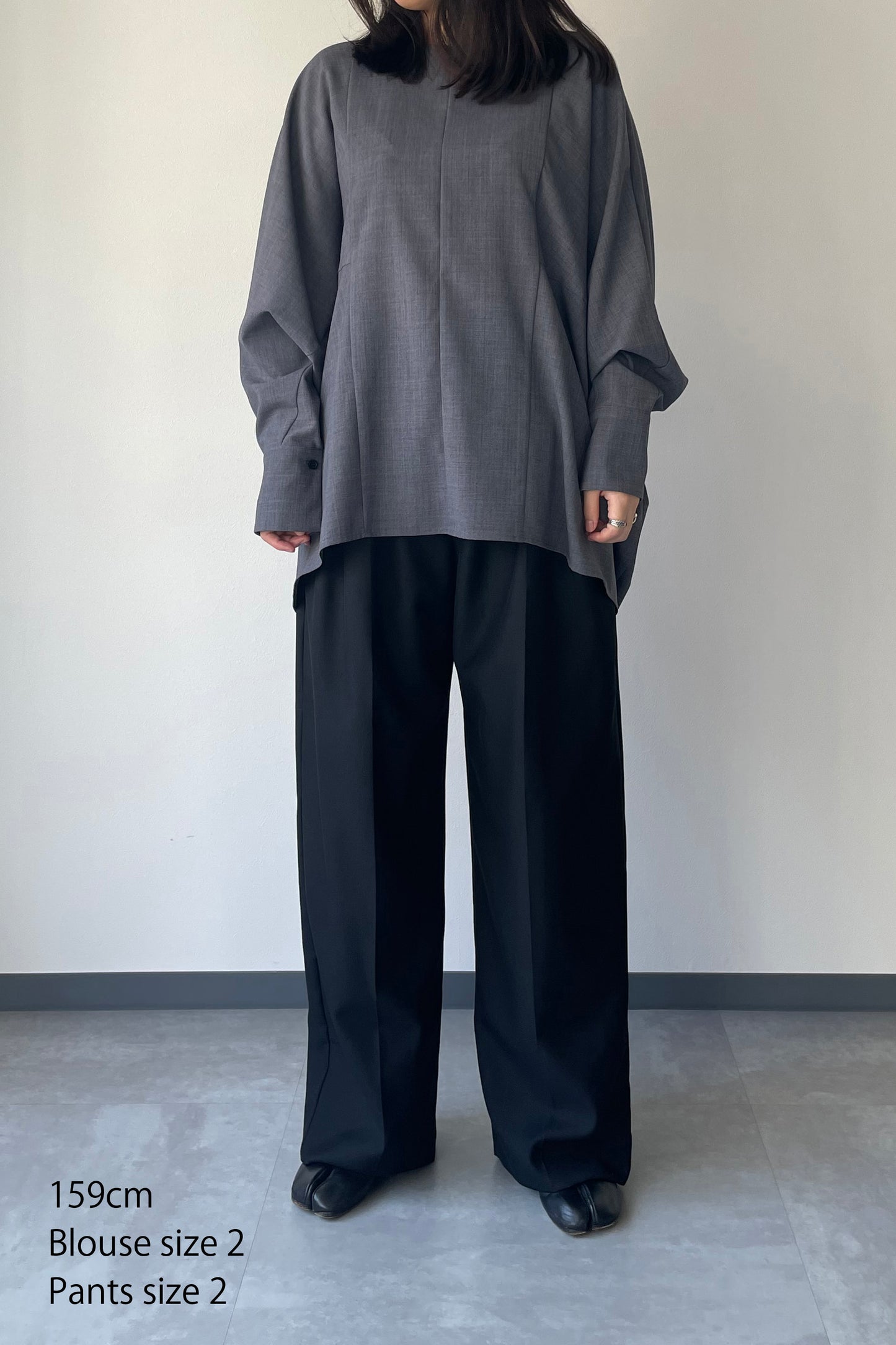 Poplin Drape Blouse