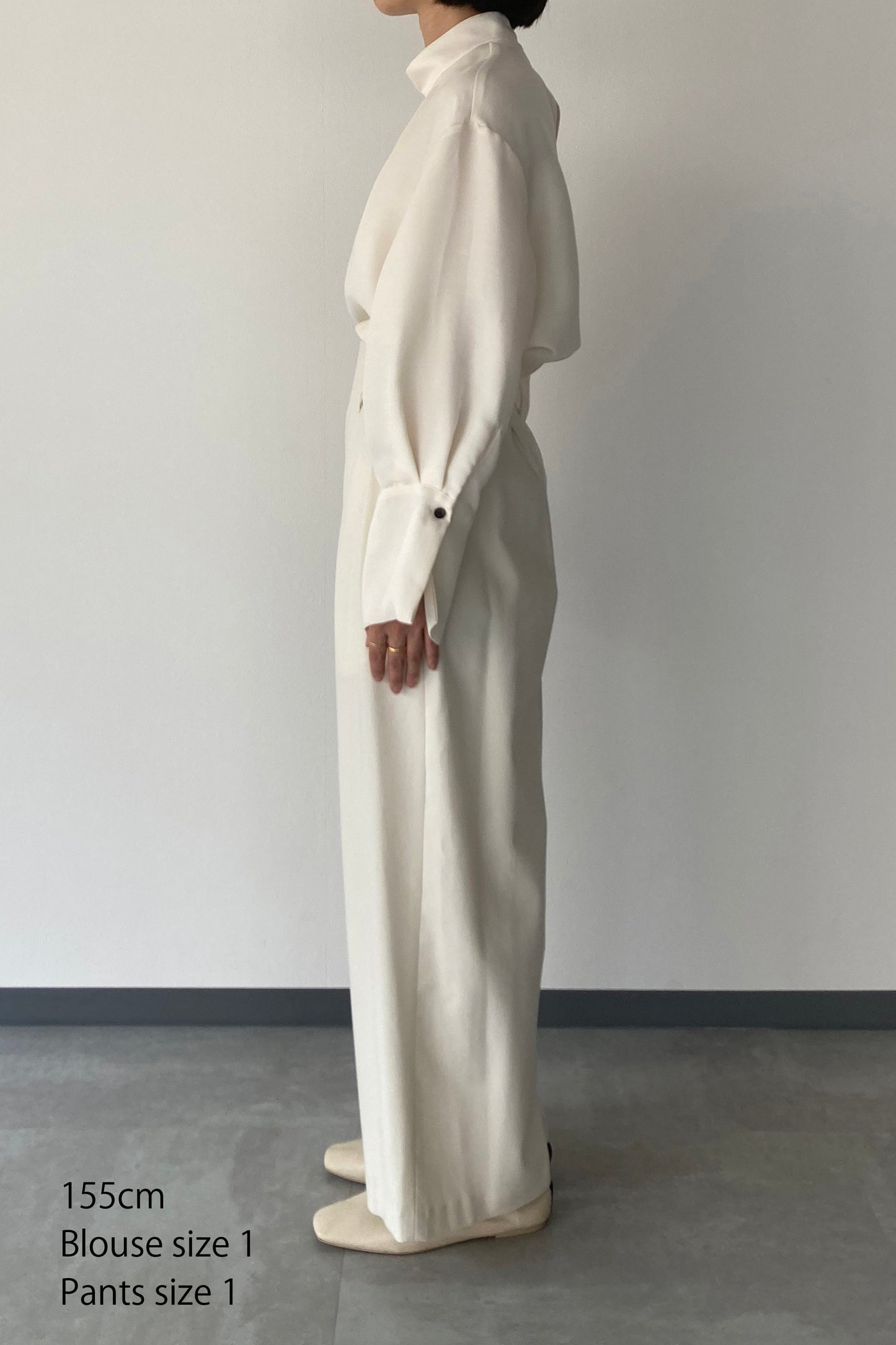 Stand Collar Cocoon Blouse