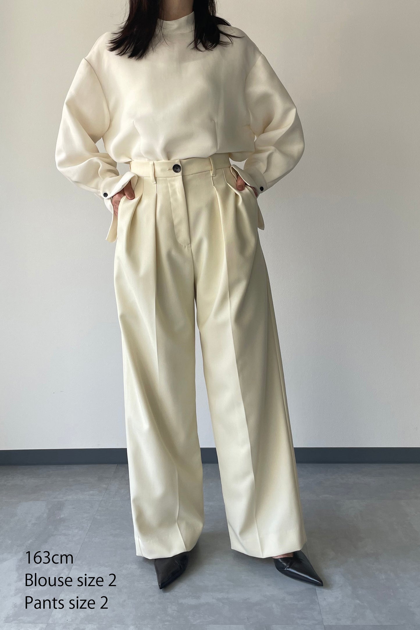 Stand Collar Cocoon Blouse