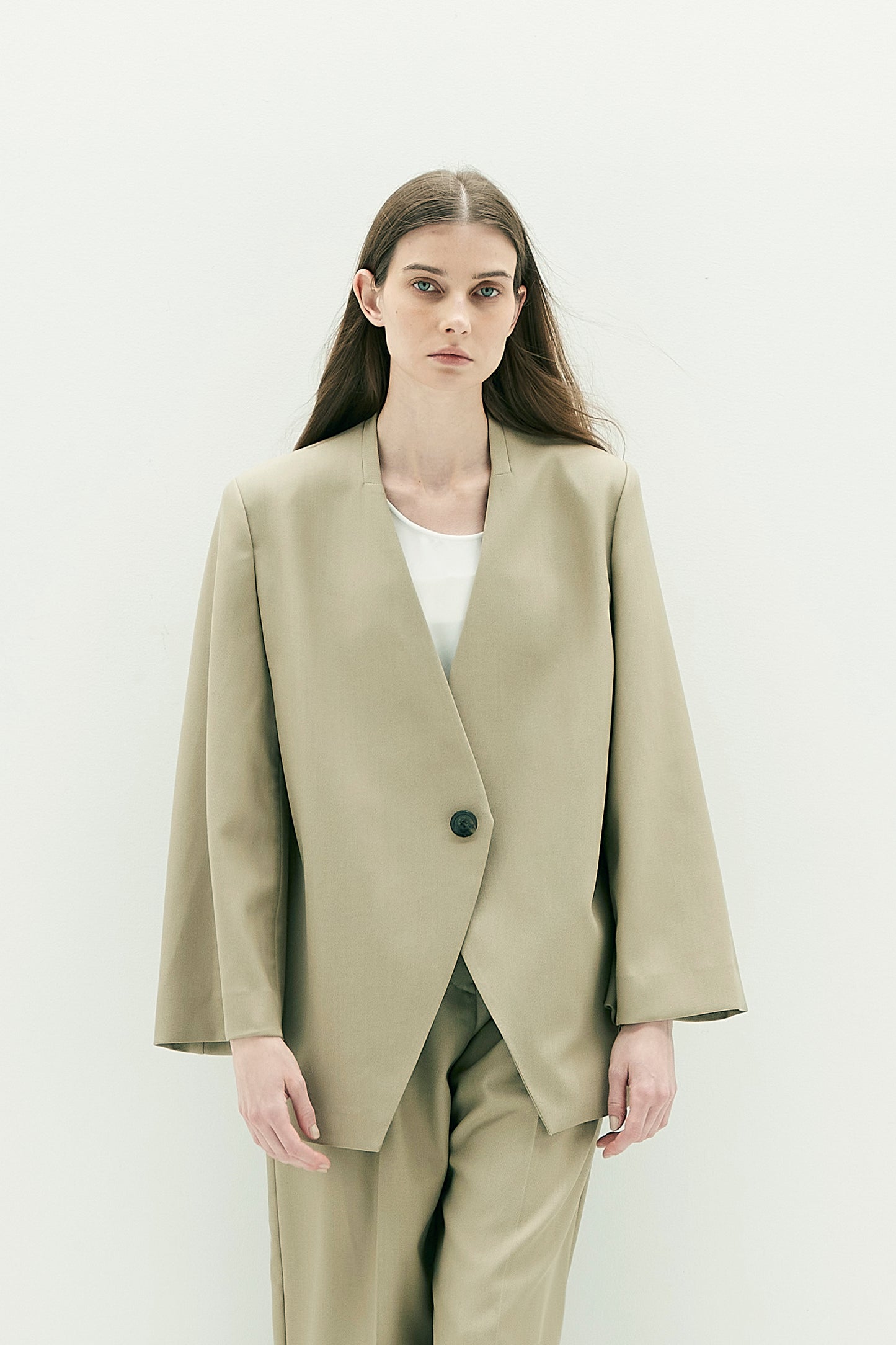 Collarless Jacket