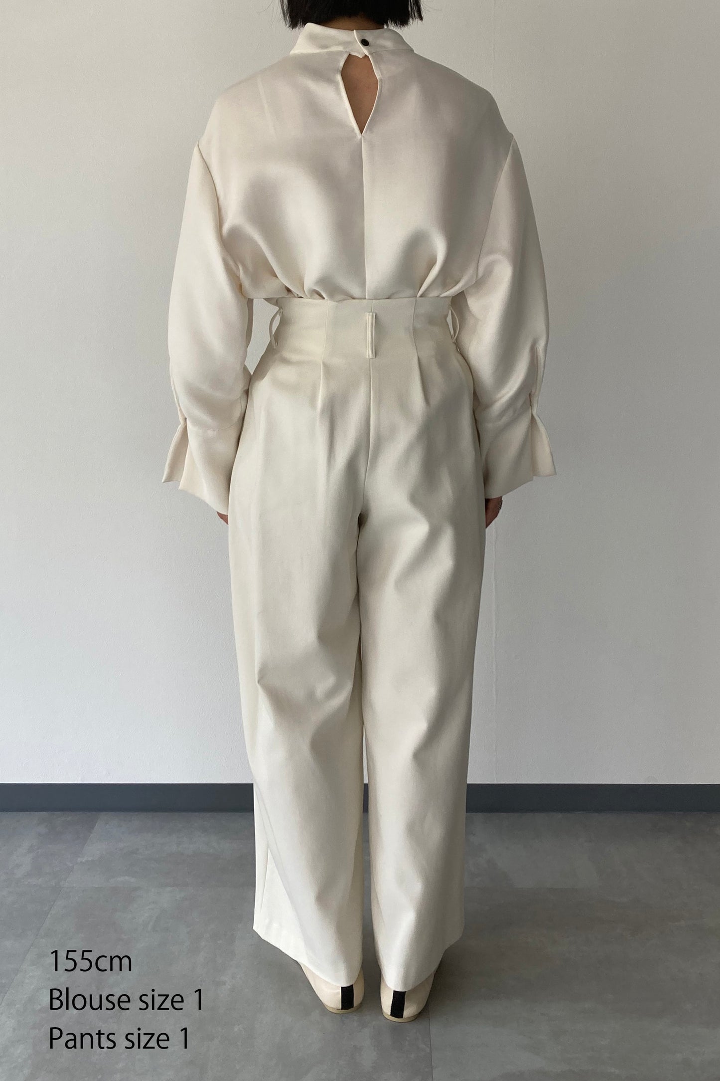 Stand Collar Cocoon Blouse