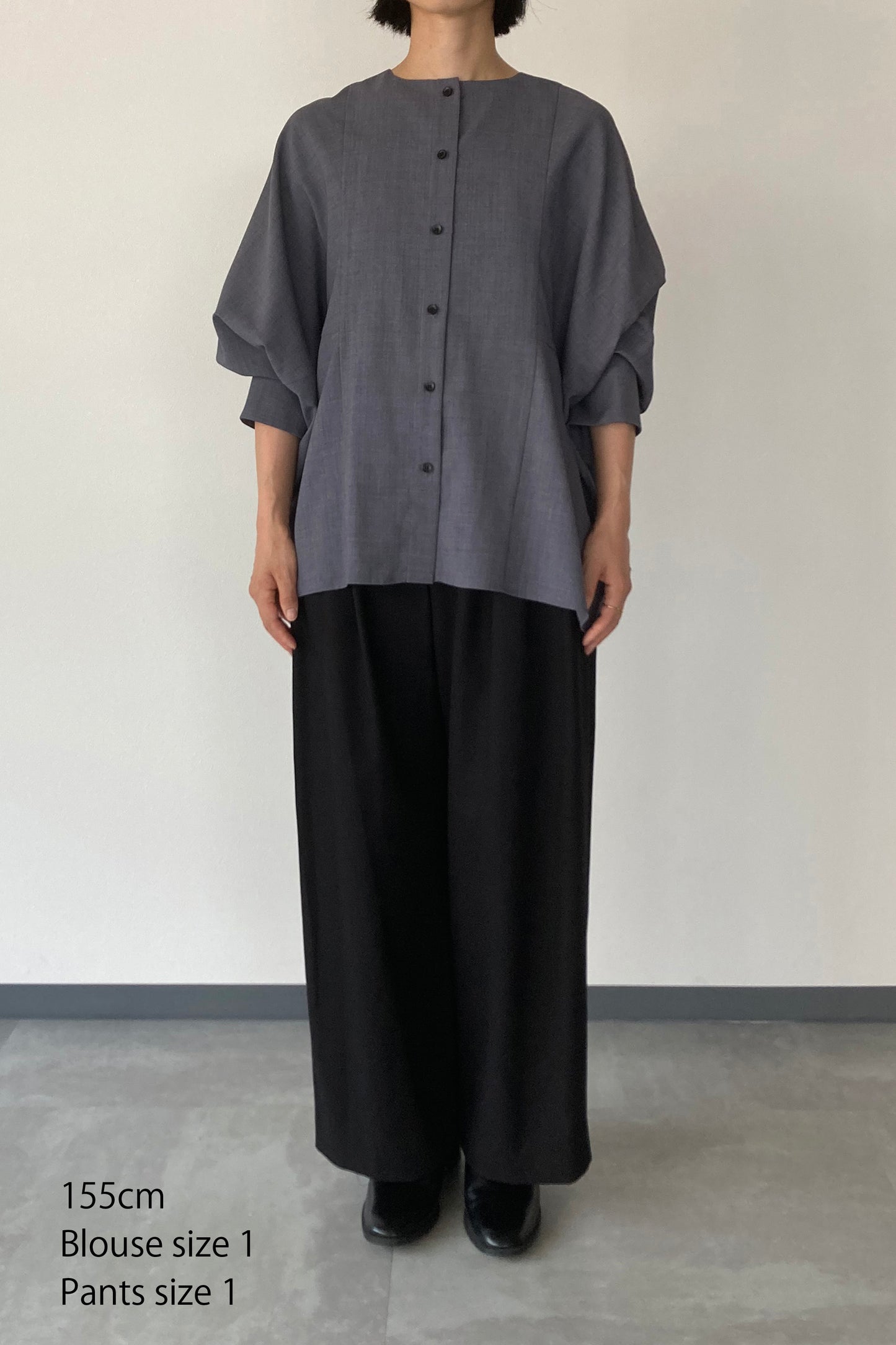 Poplin Drape Blouse
