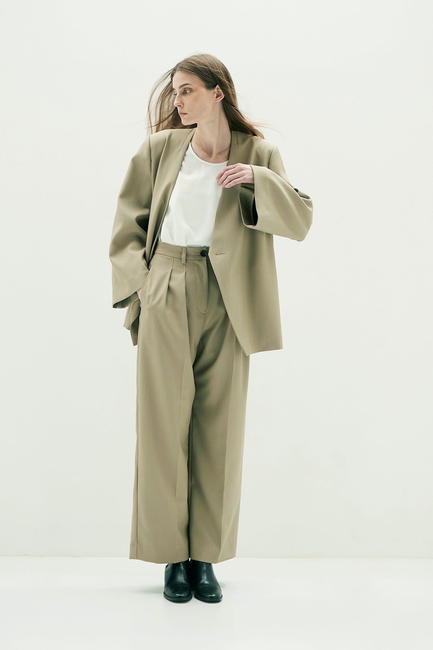 Collarless Jacket