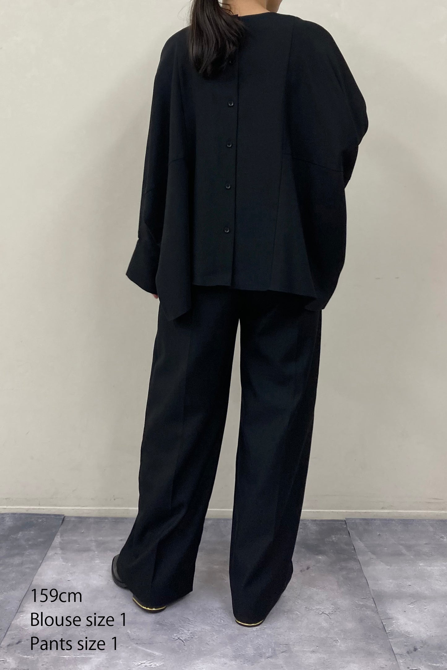Poplin Drape Blouse